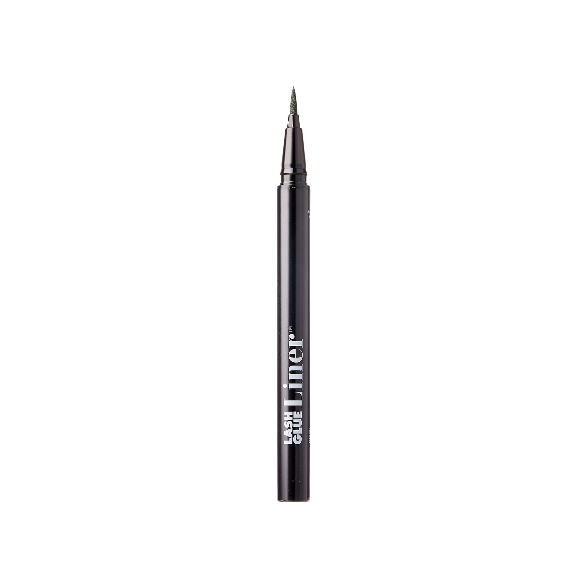 Black 2-in-1 lash glue liner pen with matte finish