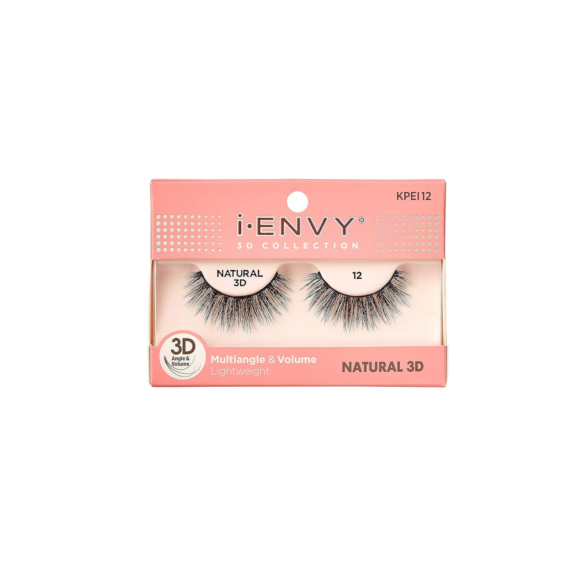 Multi-angle 3D natural strip lashes style 12 with soft volume