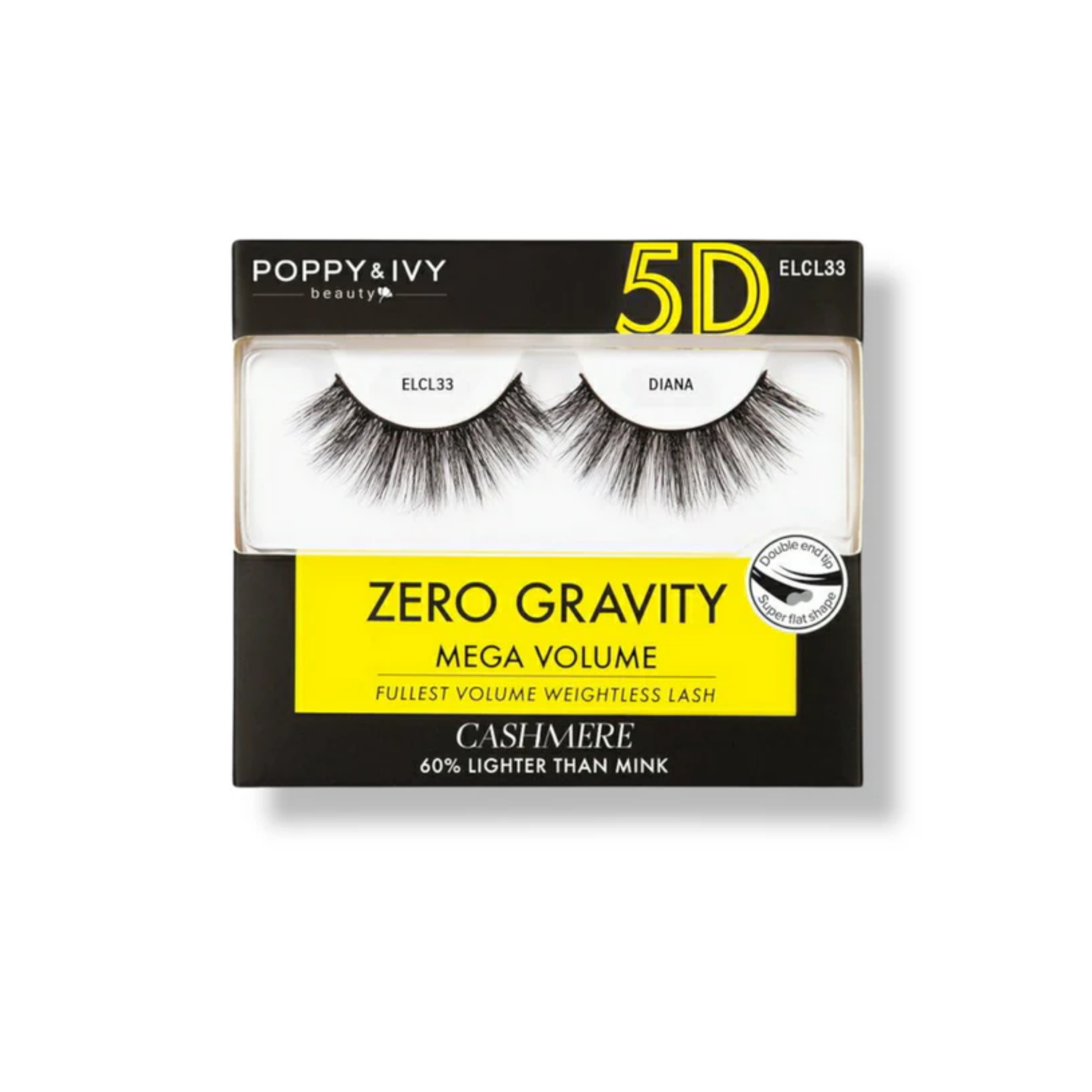 A pair of 5D cashmere false lashes in the Mega Volume collection.