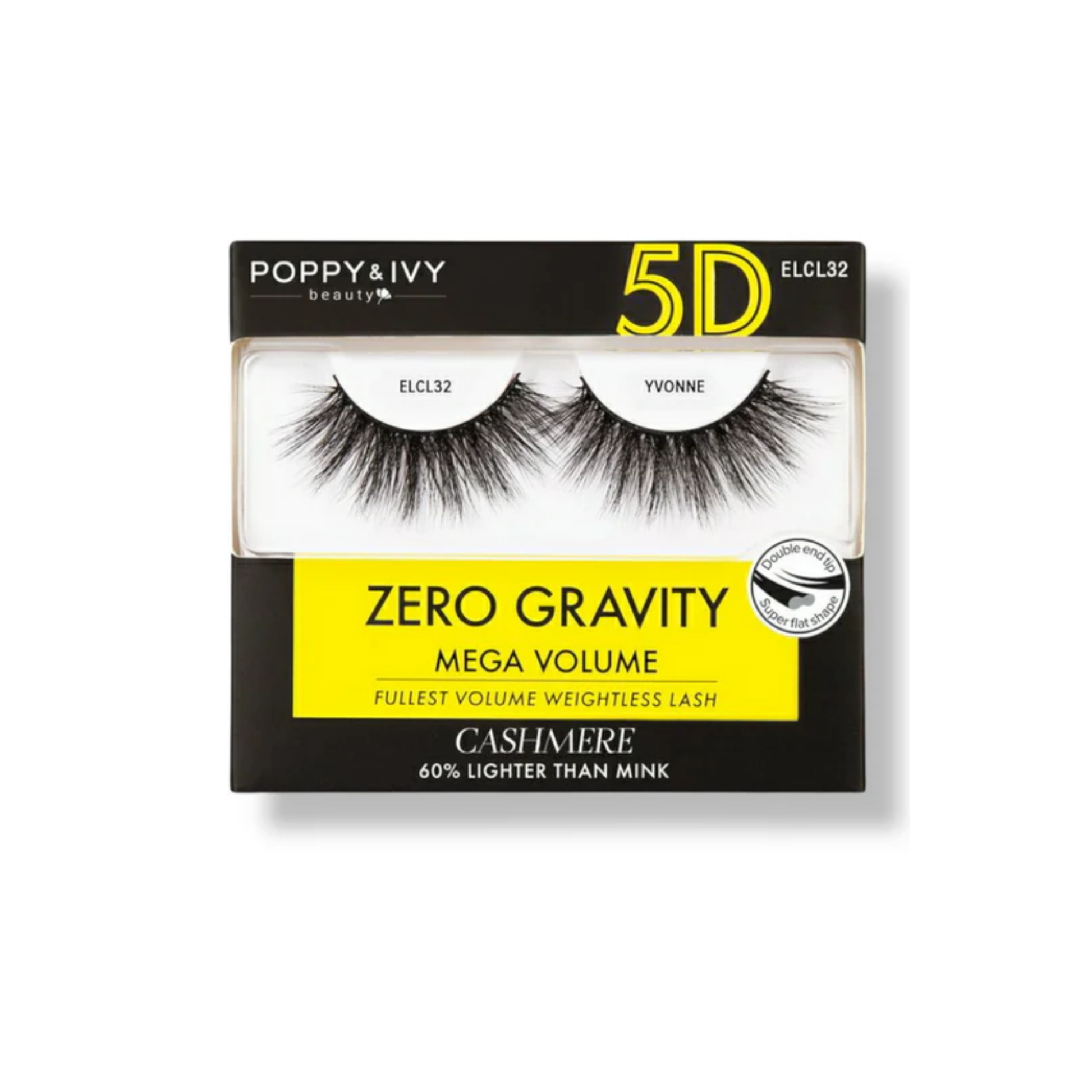  A pair of Vionne style 5D cashmere false lashes in the Mega Volume collection.