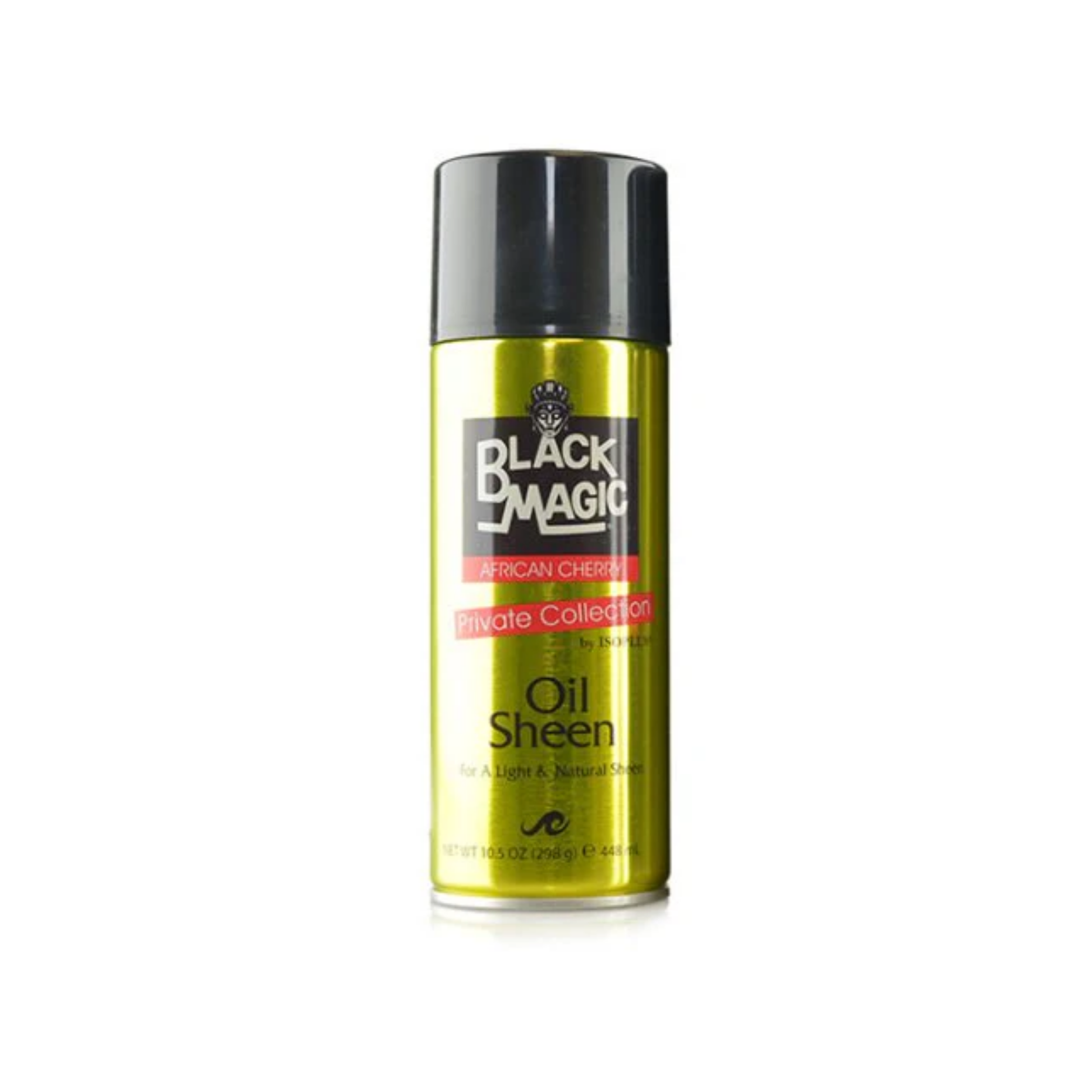 African cherry oil sheen spray 10.5oz for lightweight, natural shine on all hair types.