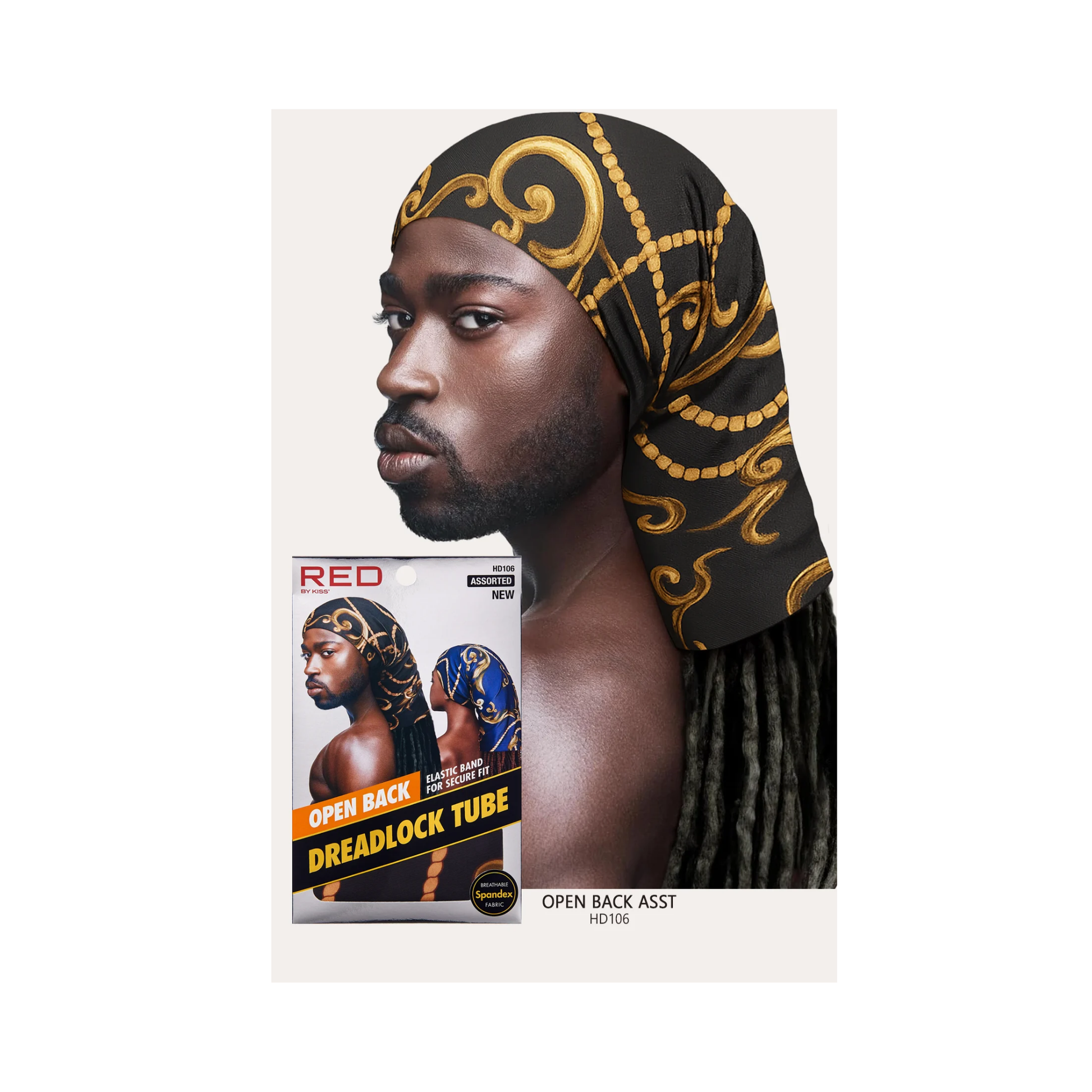 RED by Kiss Assorted Pattern Open Back Dreadlock Tube HD106