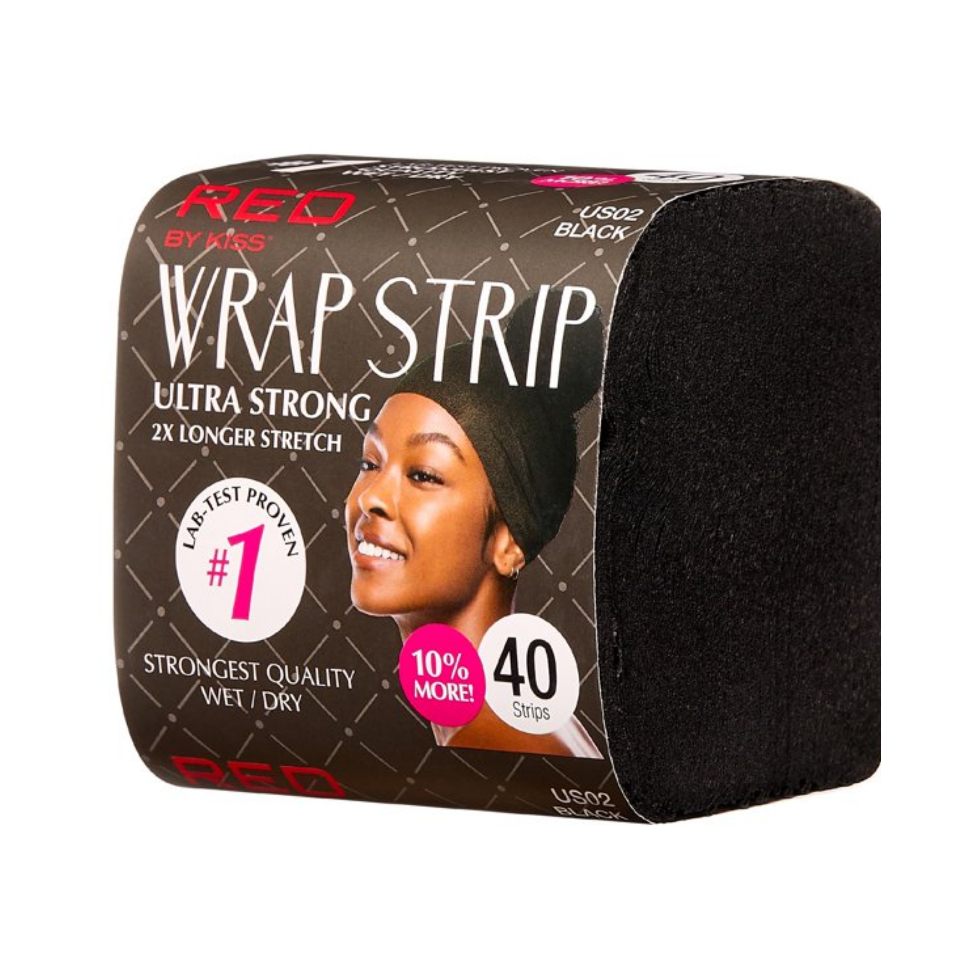 Black hair wrap strips 3.5 inch – ultra strong, stretchable wet/dry styling paper 6 pack