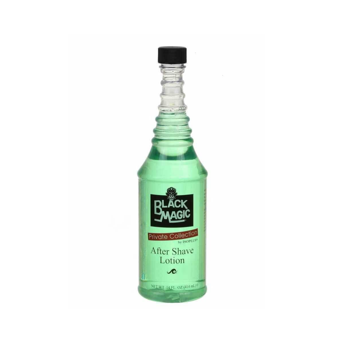 Black Magic After Shave Lotion Regular 14 fl oz green bottle with black cap, front label