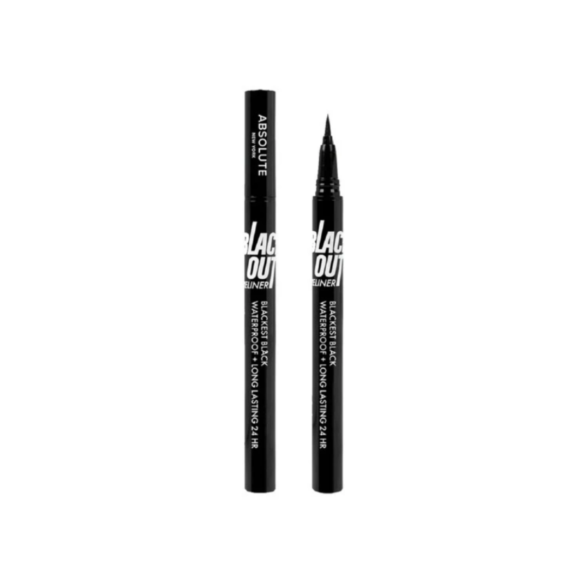 An ultra long-wear blackout felt tip liquid eyeliner with blackest black pigment for flake-free, smudge-proof definition.