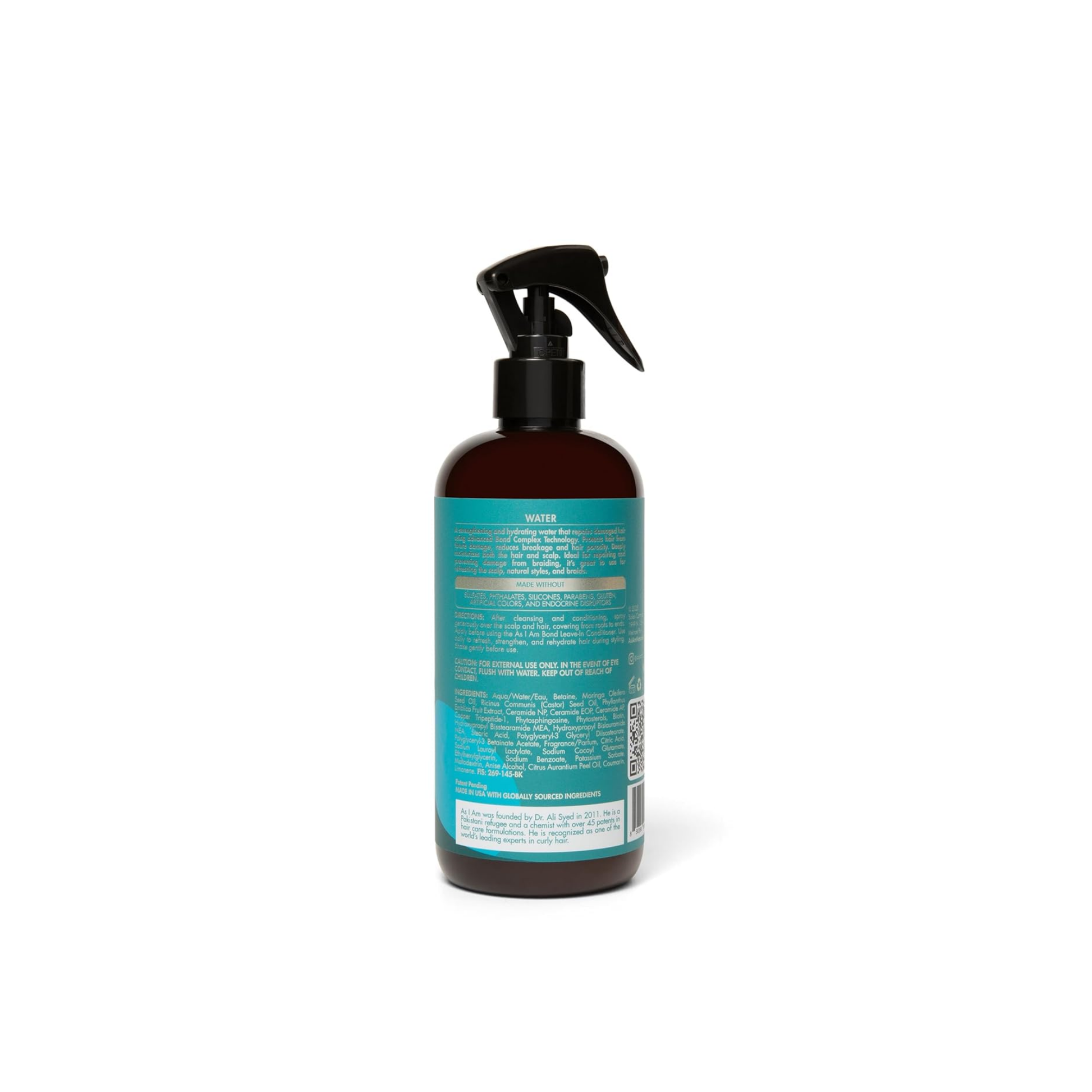 Bond Water Hair Repair Treatment 16 oz with moringa, amla, and ceramides for strengthening and hydrating damaged hair.
