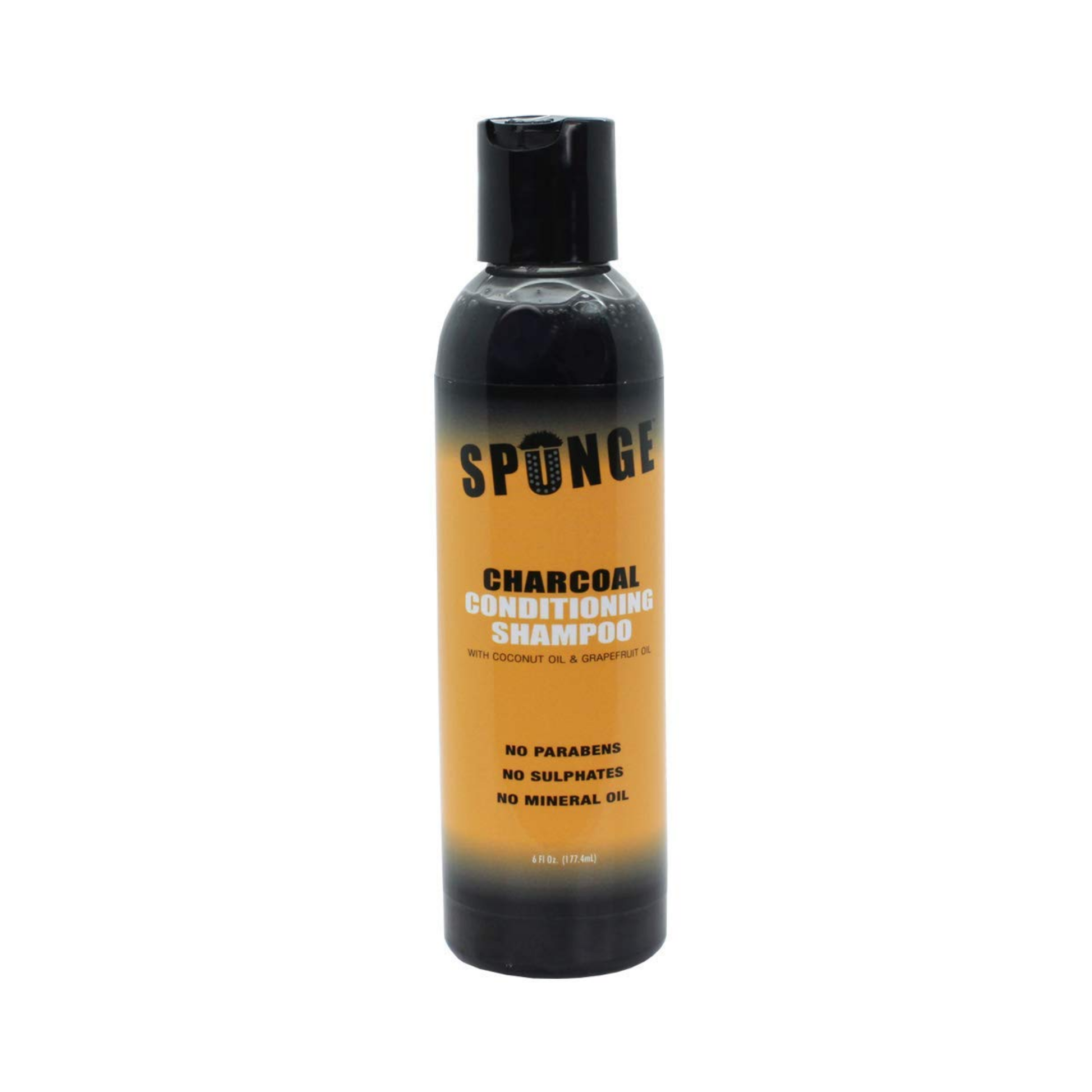 Charcoal conditioning shampoo bottle 6oz with coconut and grapefruit oil