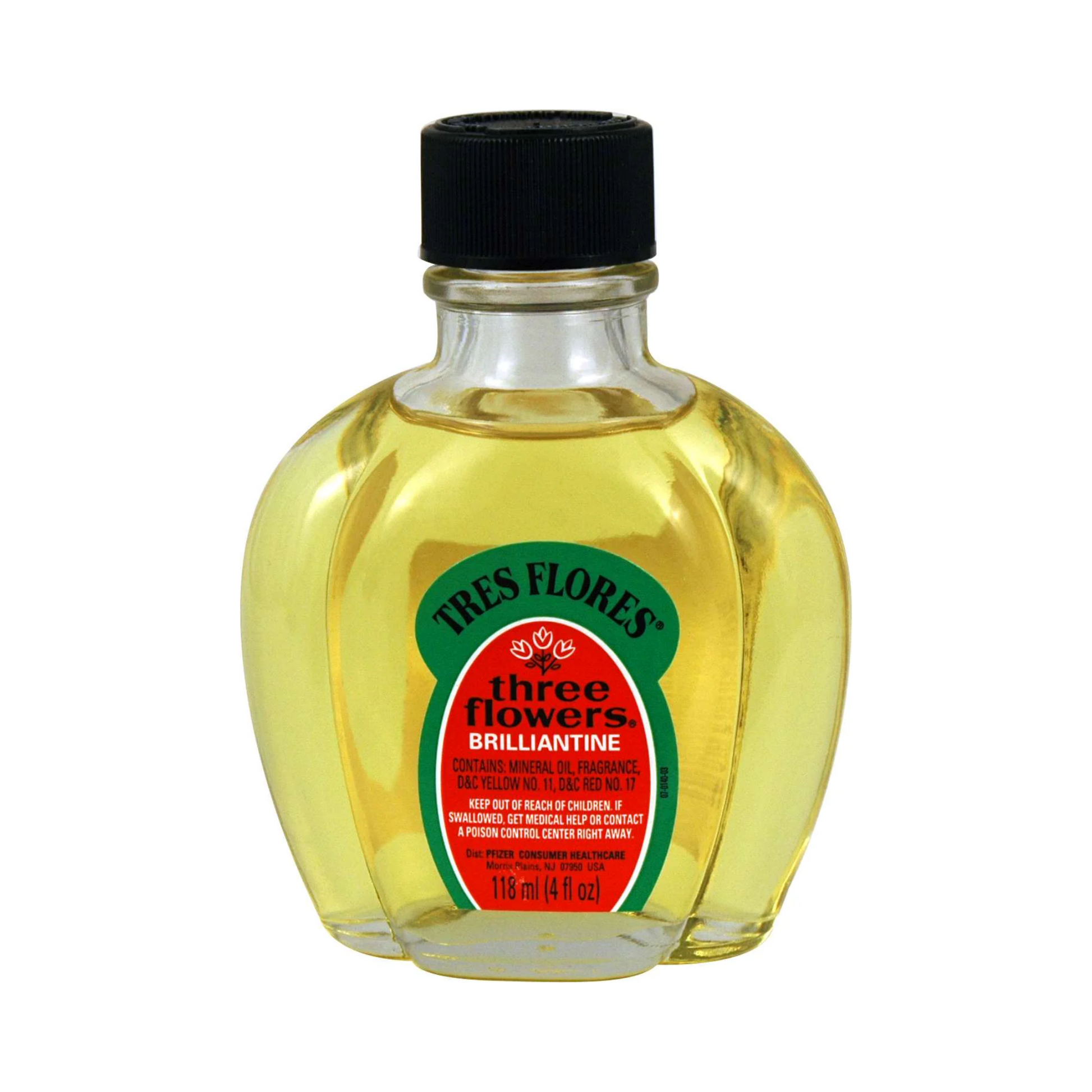 4 oz brilliantine hairdressing oil that adds classic shine, smooths frizz, and softens hair with a light floral scent.