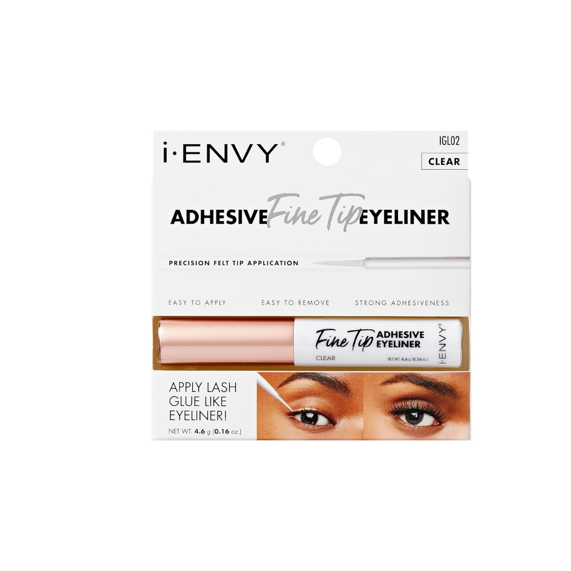  Clear adhesive eyeliner and lash glue 4.6g invisible finish for strip lashes