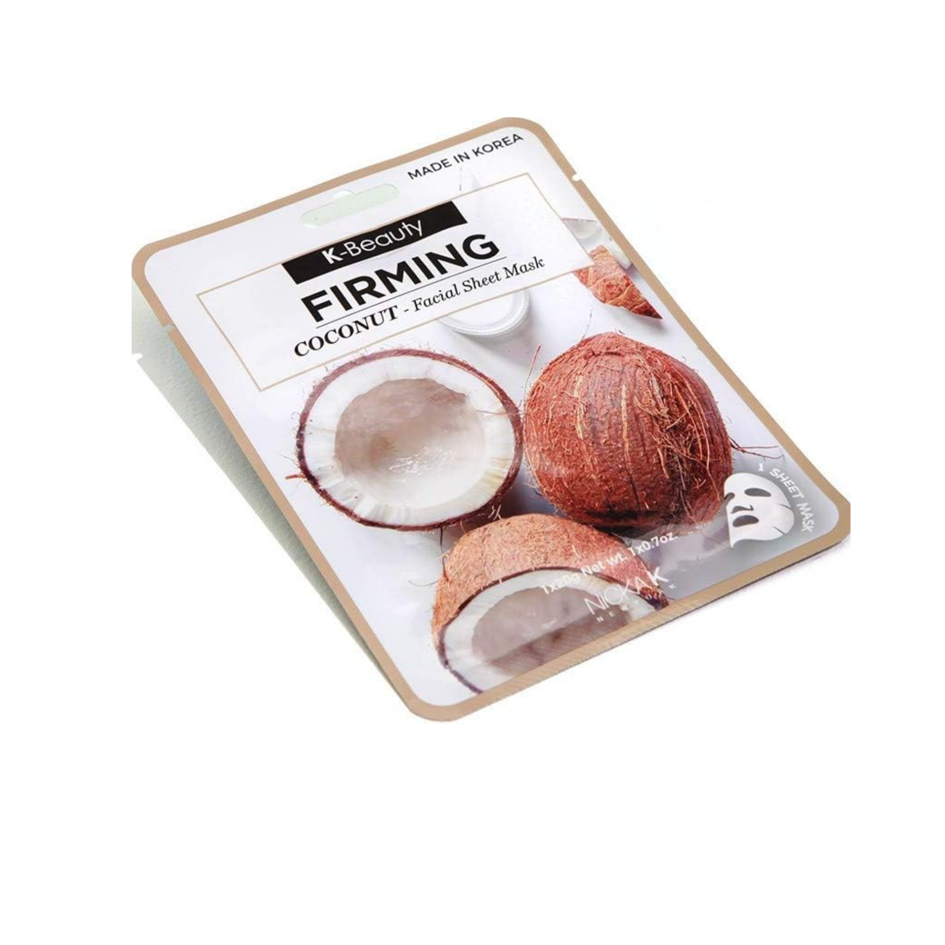 A coconut-infused firming facial sheet mask designed to improve skin elasticity 