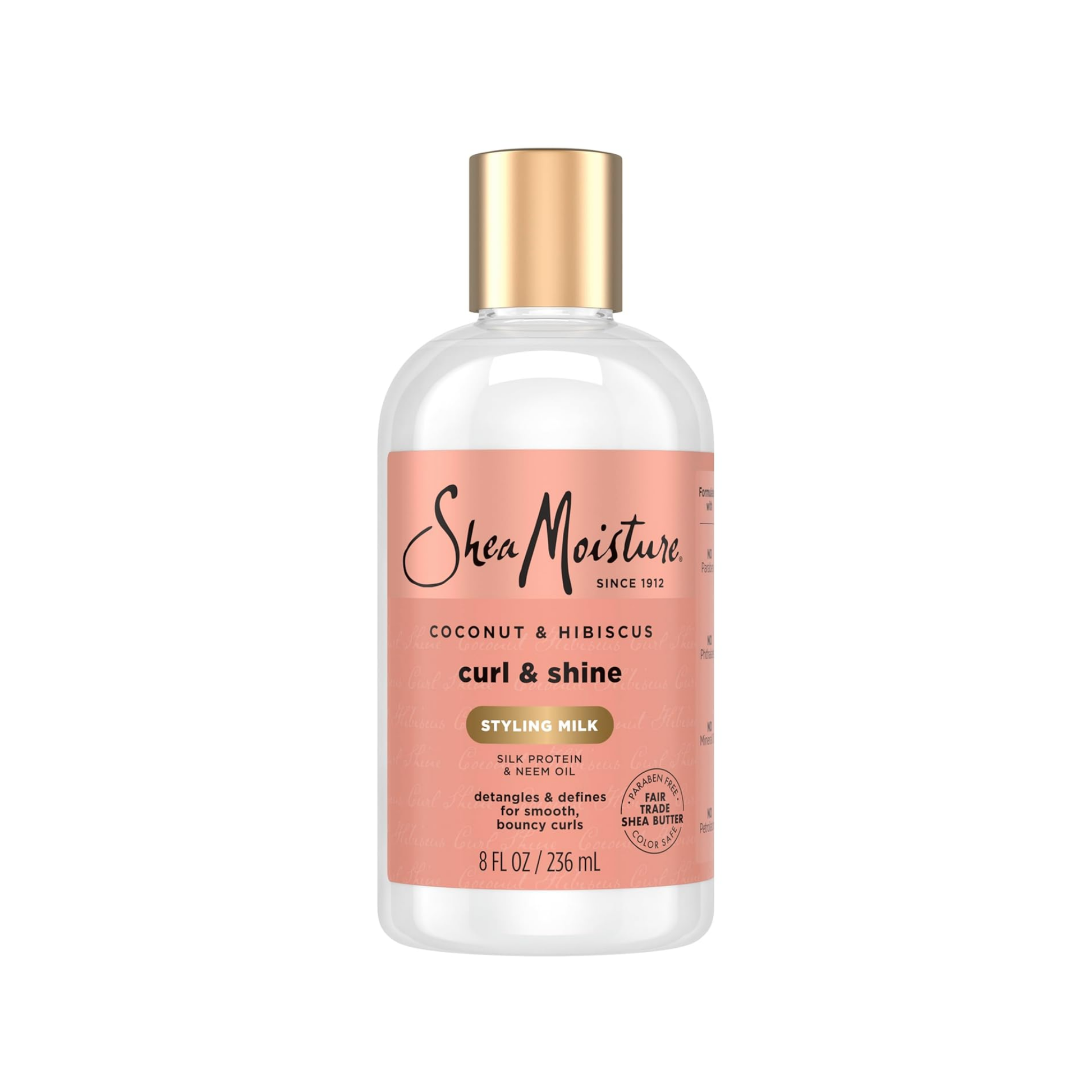  Sulfate-free curl & shine shampoo for curly hair with coconut and hibiscus, 8oz