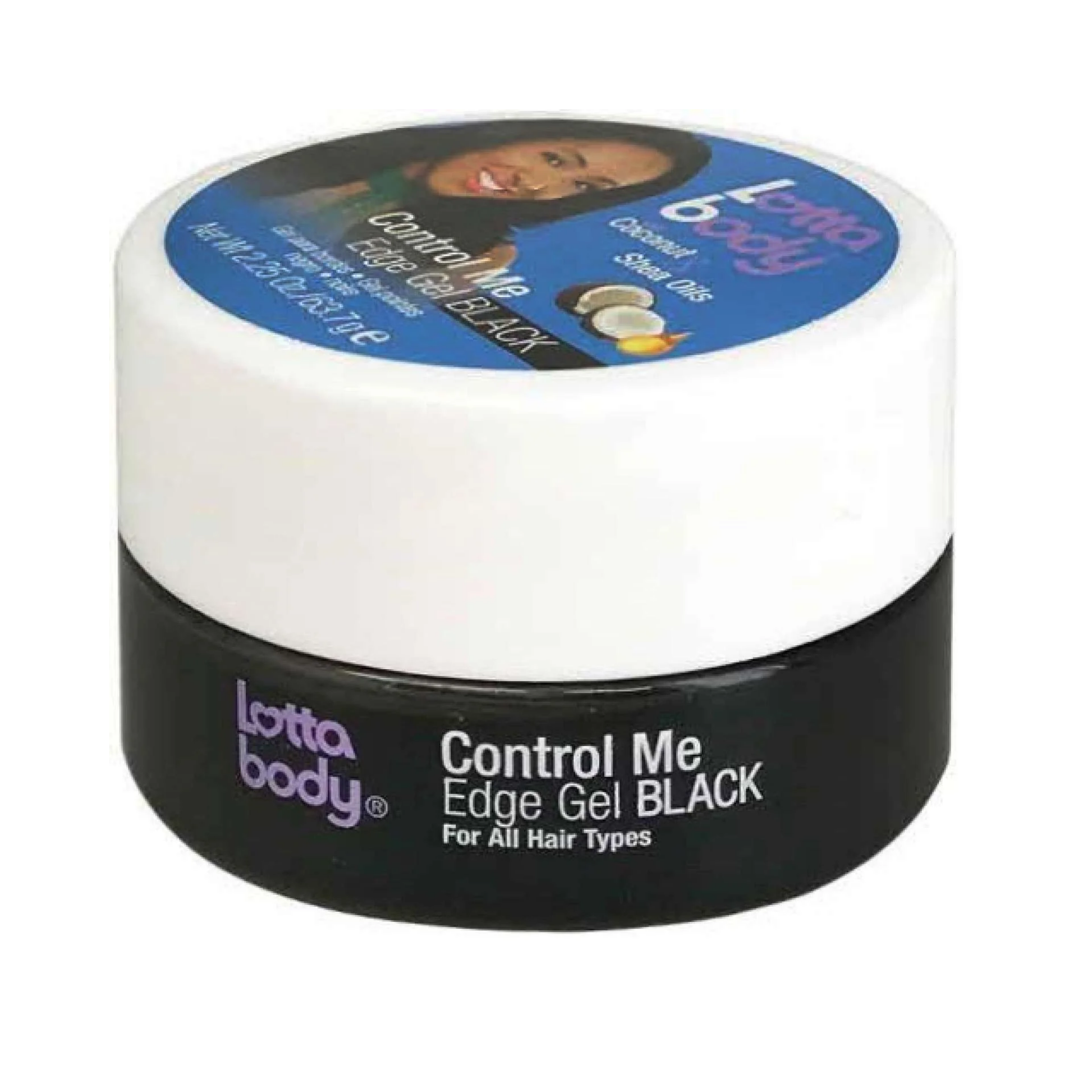 Black edge gel 2.25oz with coconut and shea oils for 24-hour hold and temporary tint coverage.