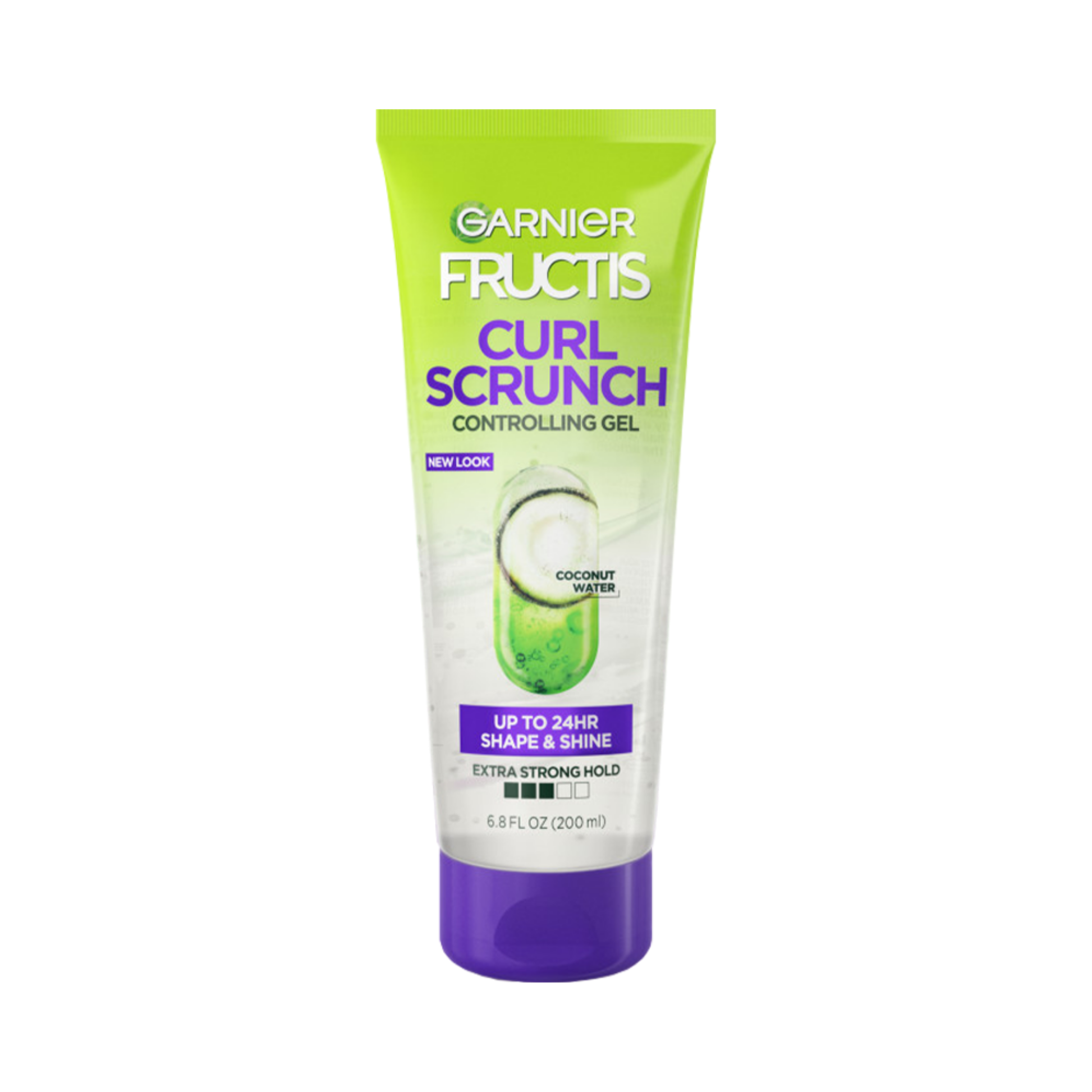 Curl control gel with coconut water, extra-strong hold and 24-hour frizz control, 6.8 fl oz.