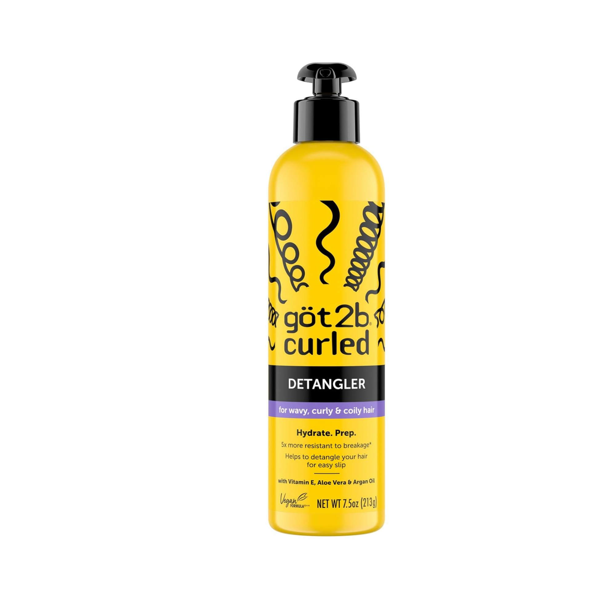 7.5oz curl detangler for all curl types providing lightweight slip, hydration, and breakage resistance for easier styling.