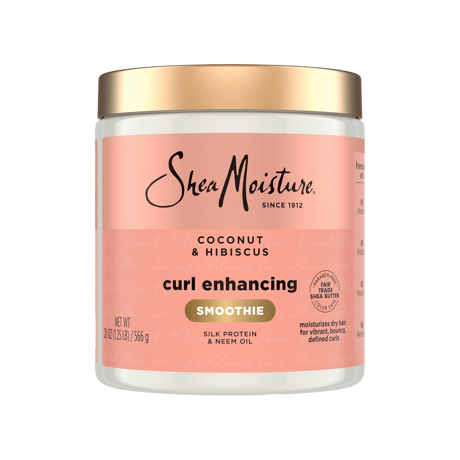 Curl enhancing smoothie with coconut and hibiscus for thick curly hair, 20oz