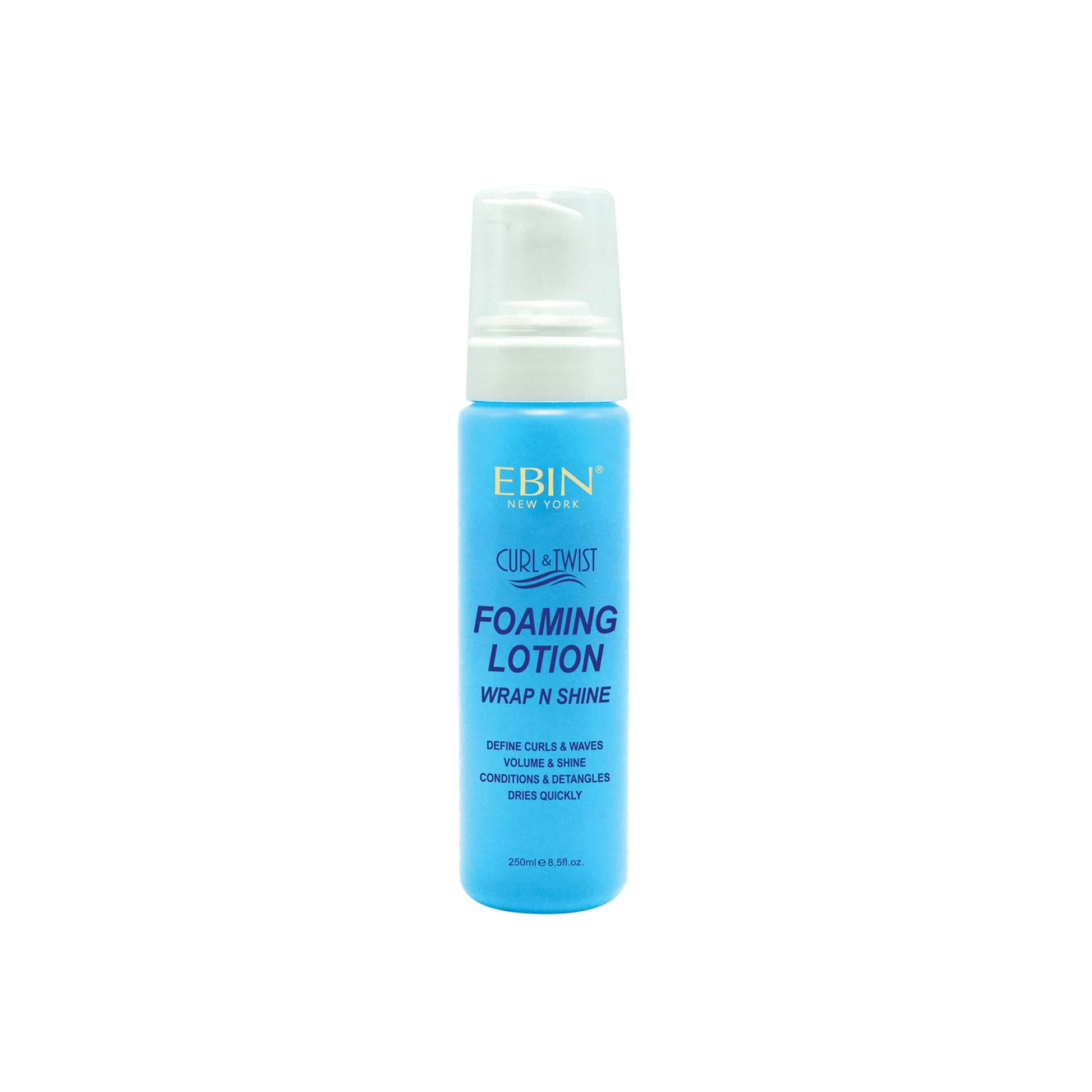 Curl and twist foaming lotion for defining curls, waves, and shine – wrap and set styling foam