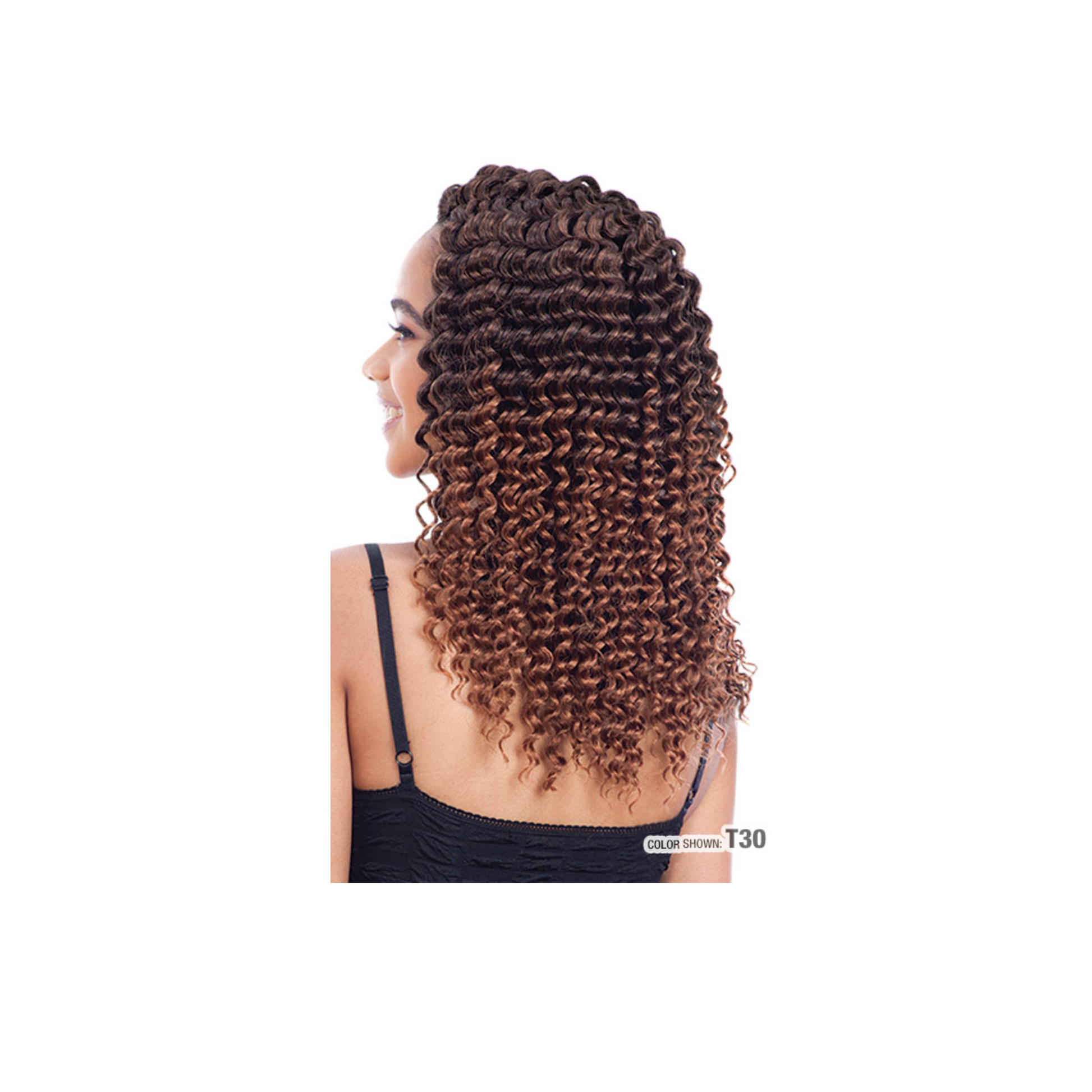 Deep Twist 12-inch crochet hair  with defined deep wave twist pattern