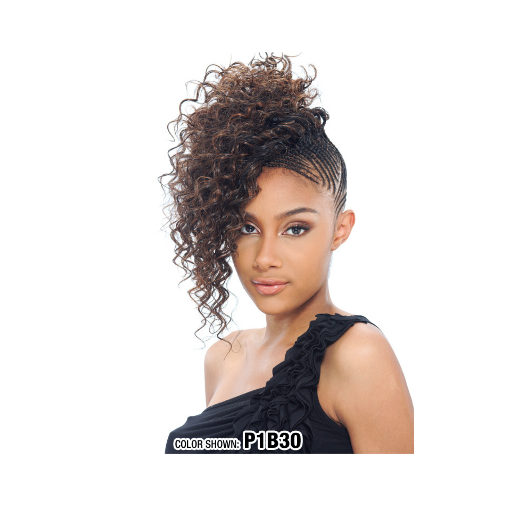 Deep wave bulk braiding hair 18 inch with blended human hair texture and tangle free finish.