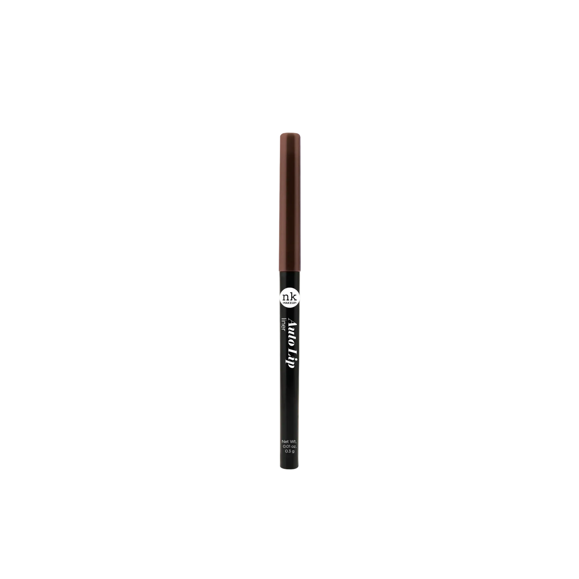 Deep plum auto lip pencil with rich pigment for defining lips.