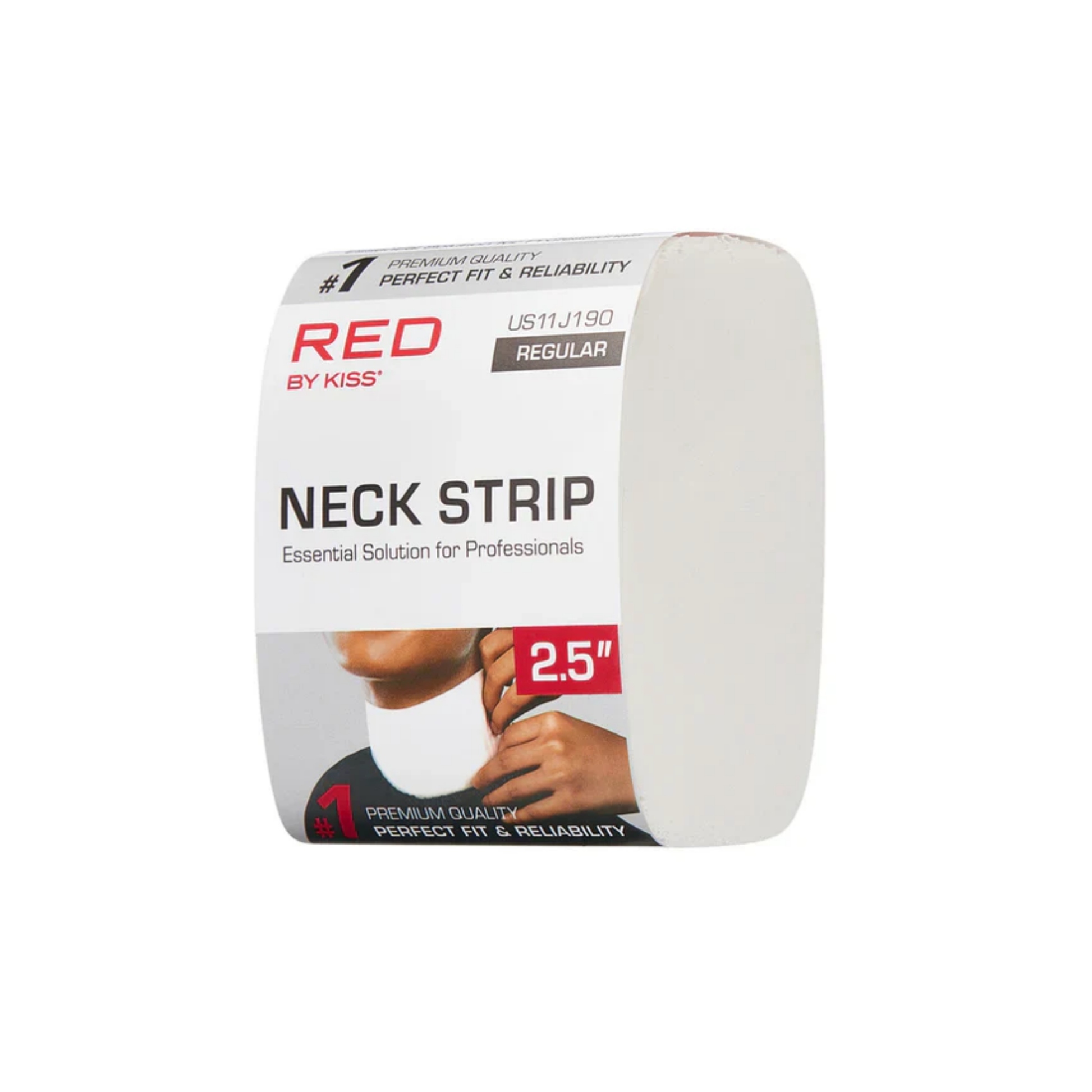 Disposable barber neck strips, regular 2.5-inch width, for hygienic haircuts that protect the neck from hair and product residue.