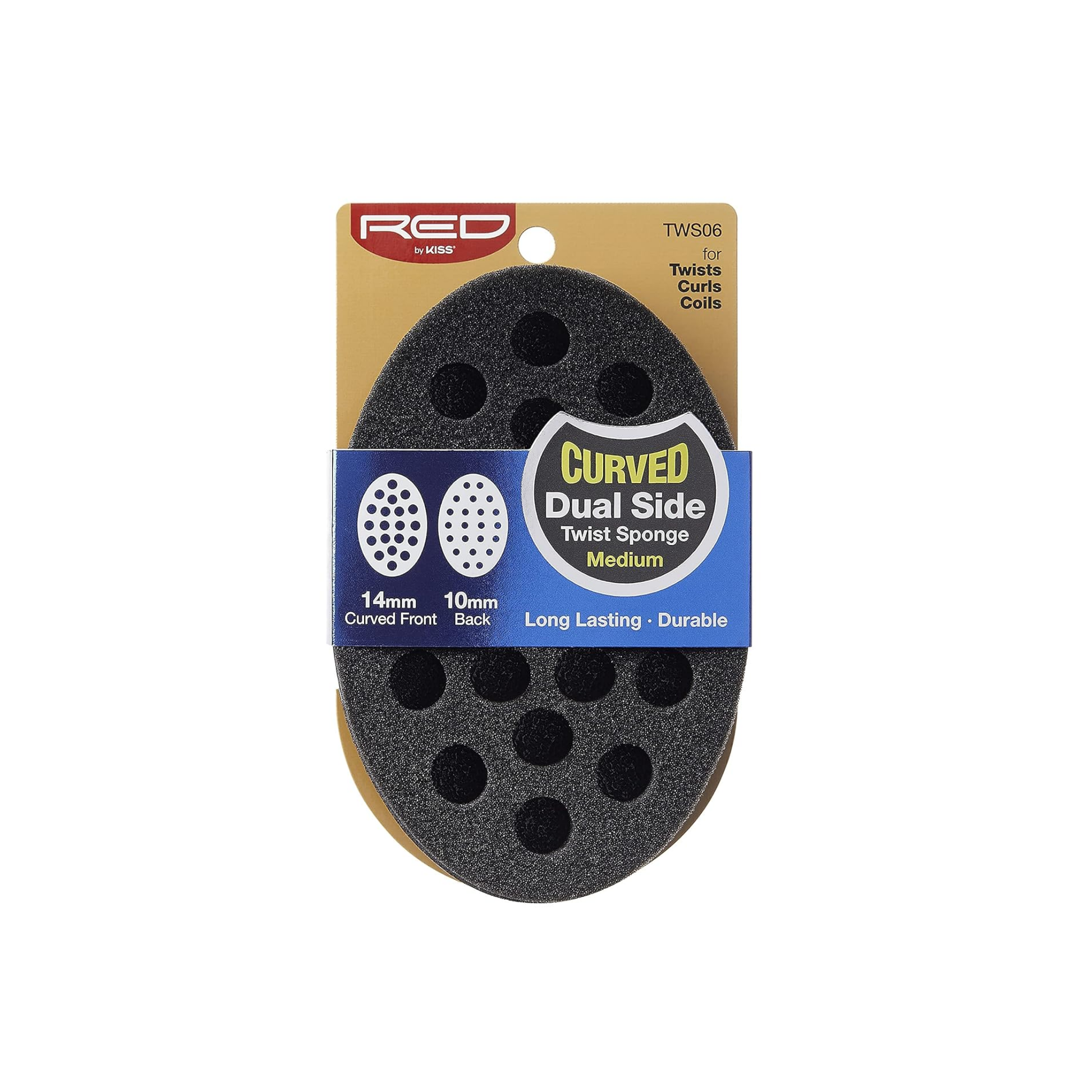 Red by Kiss Dual Sided Twist Sponge Medium Curved Hairbrush