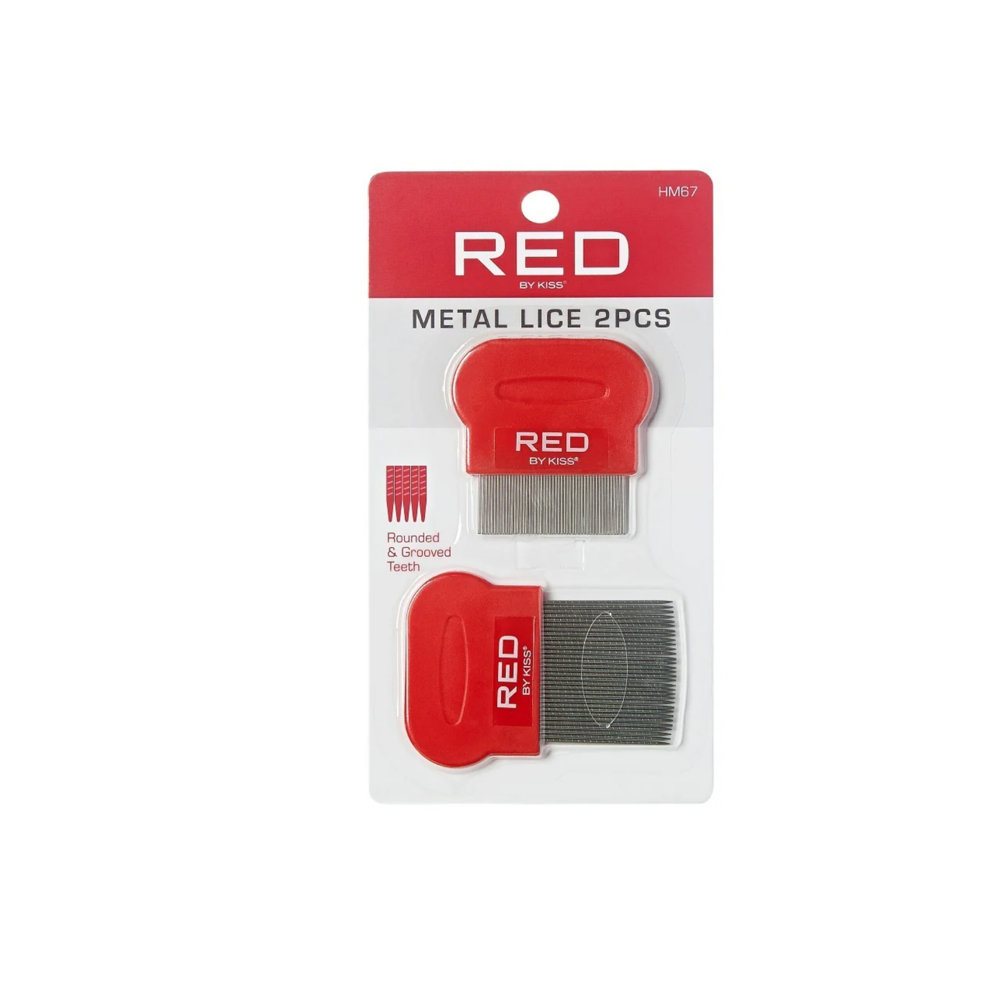 Metal lice and nit removal comb set 2pcs with fine teeth for deep scalp combing and easy cleaning