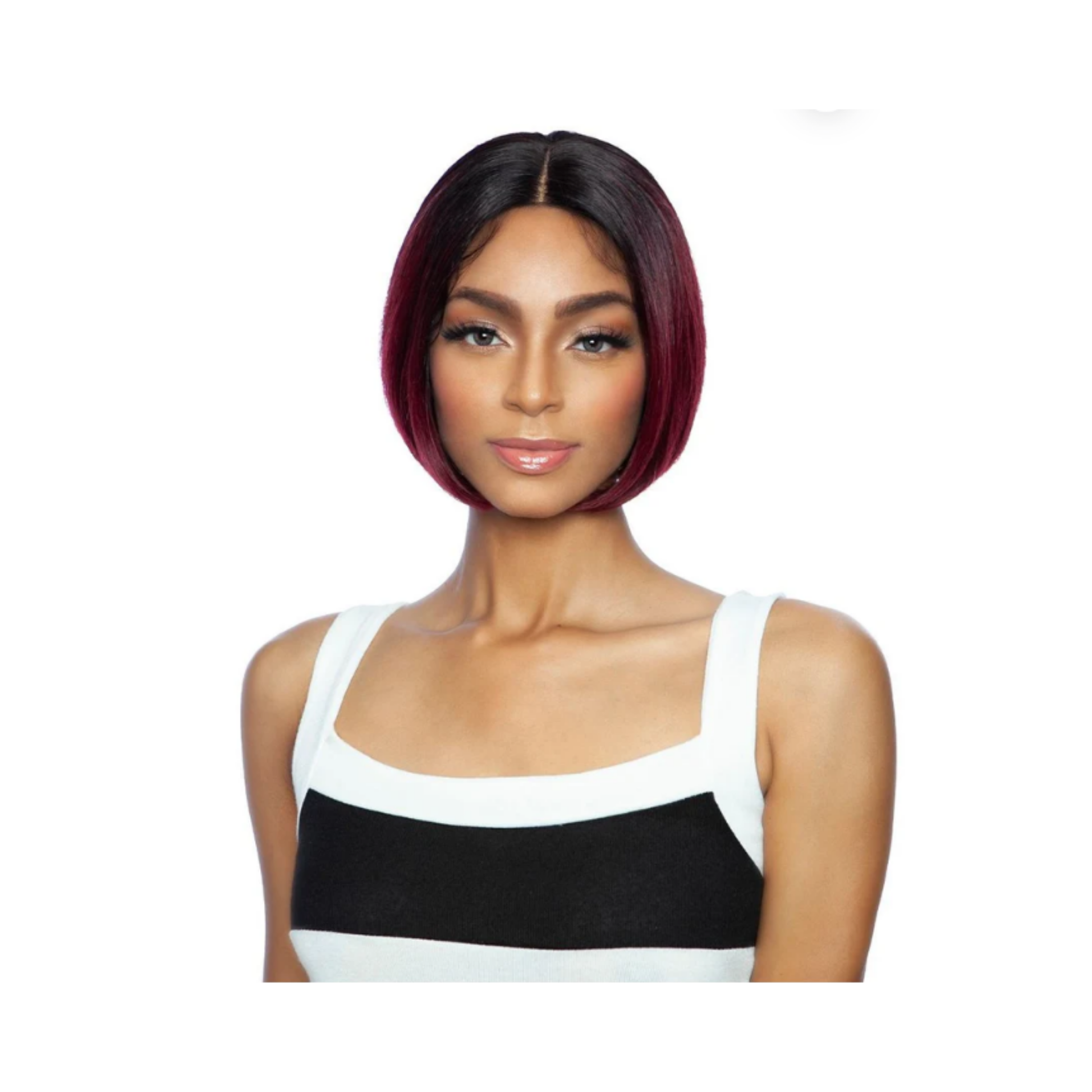 Finger wave lace part human hair wig 9 inch layered curls natural finish