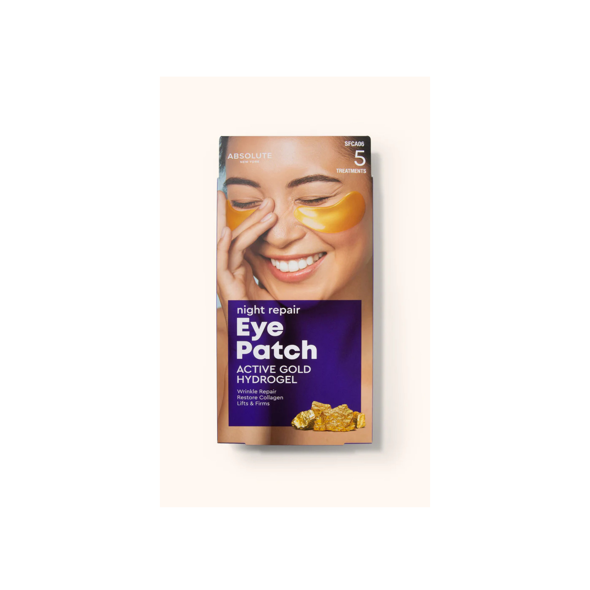 Gold hydrogel under-eye patches for lifting, firming, and wrinkle care