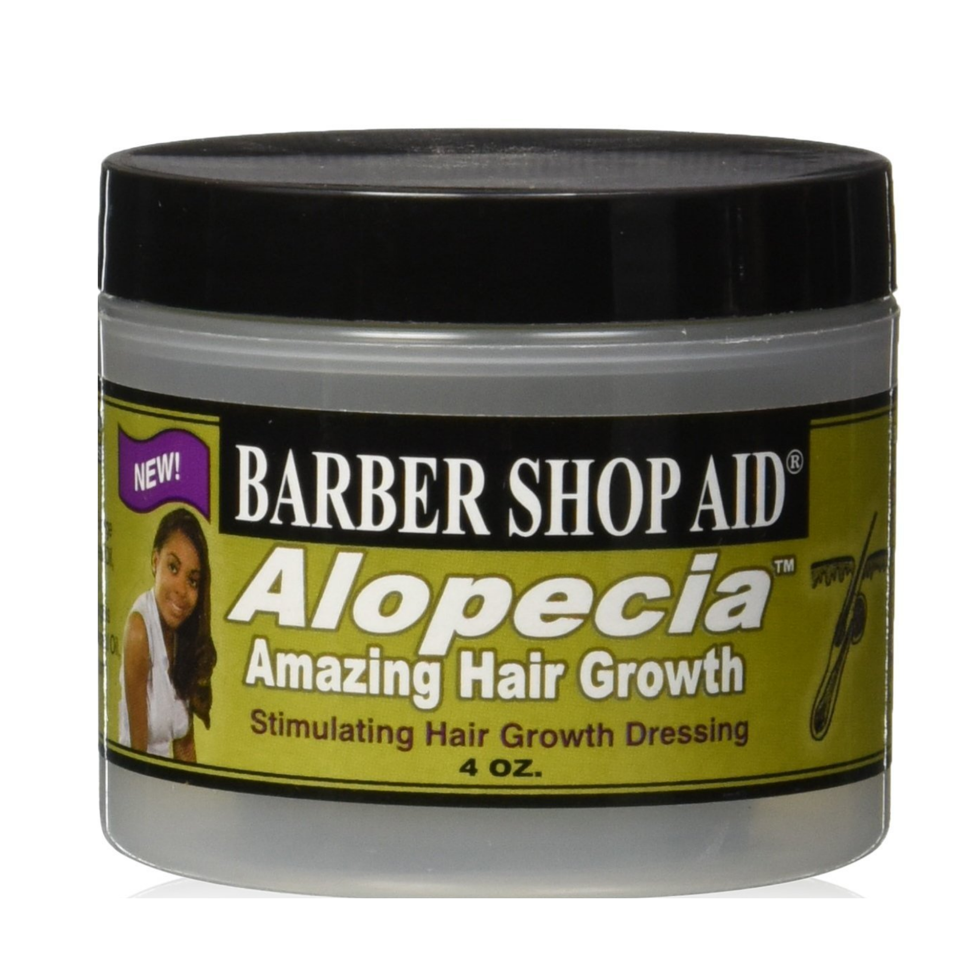 Alopecia hair growth scalp dressing 4 oz jar for thinning hair and edges