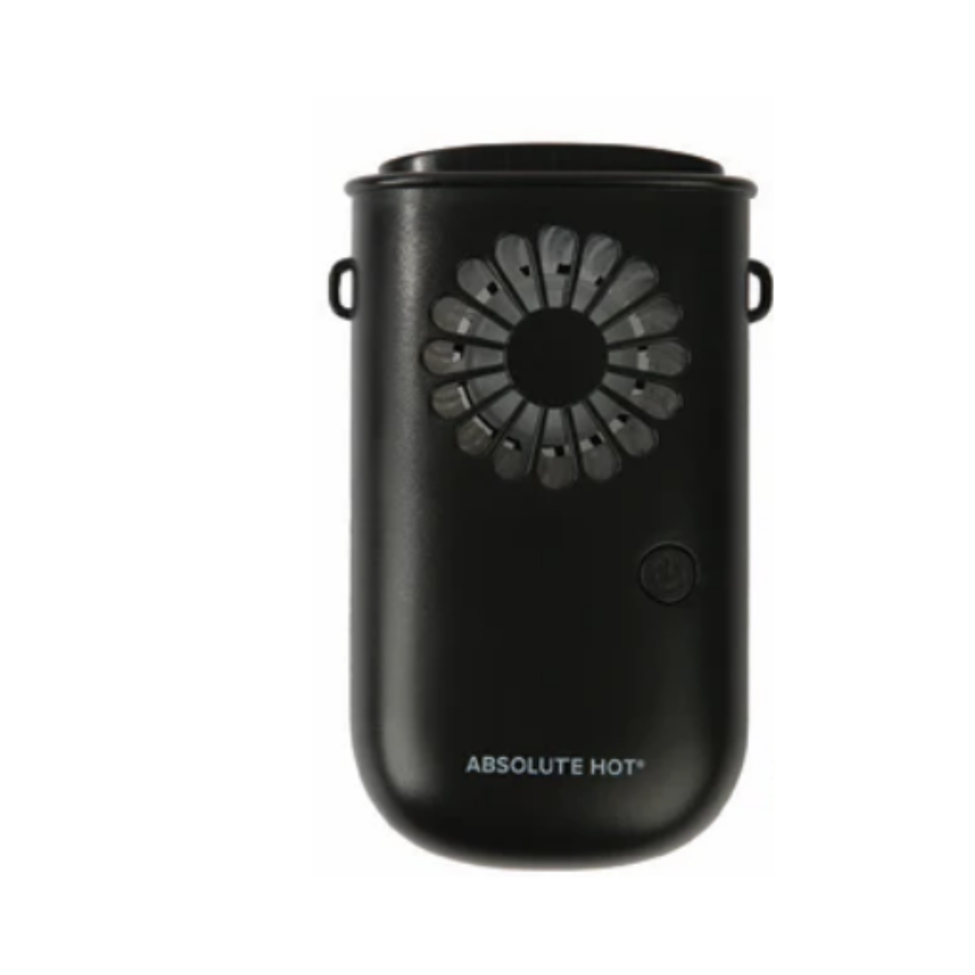 Handsfree beauty fan in black color for makeup drying and personal cooling