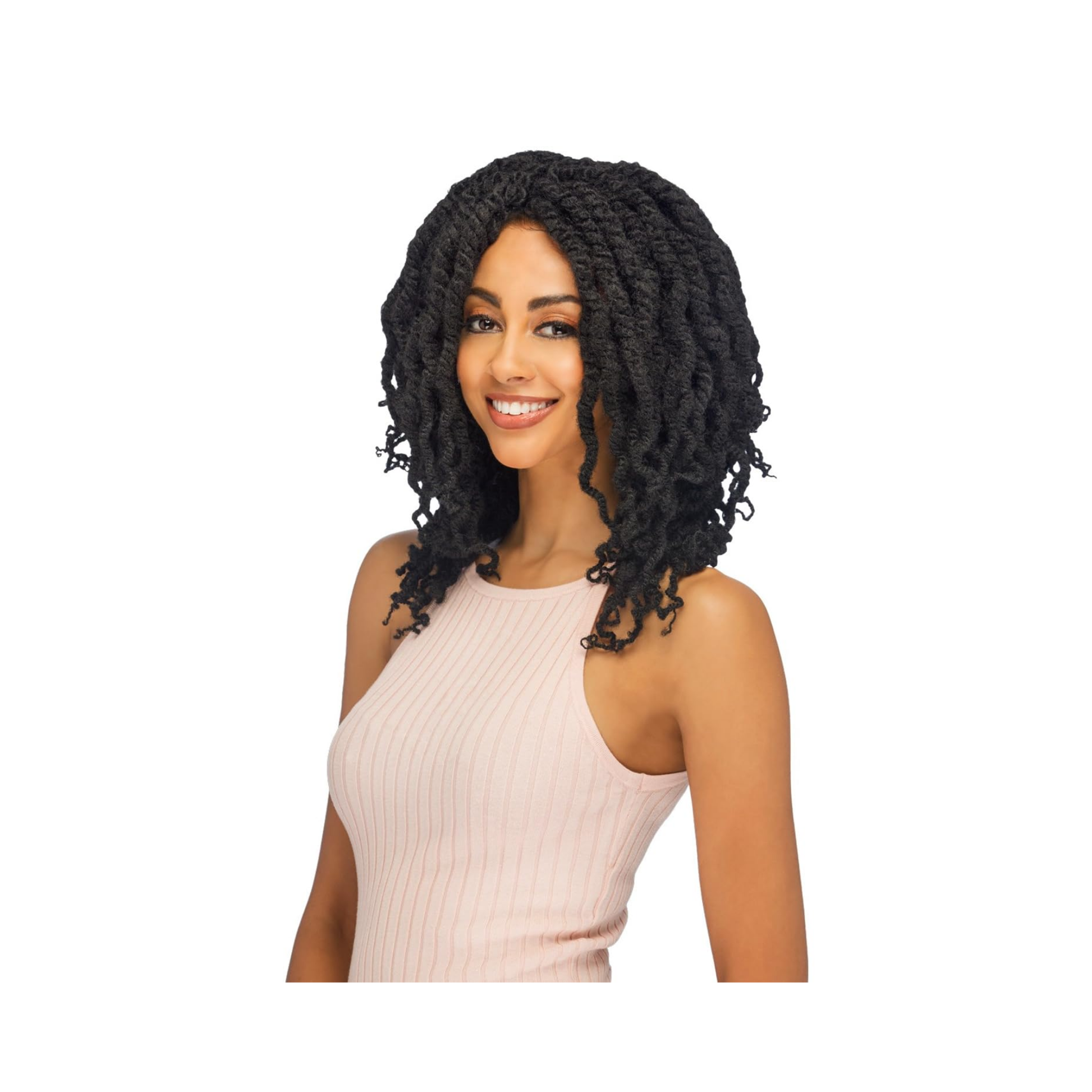 Human hair afro curl kinky bulk extension 16 inch with soft kinky texture for braids twists and dreadlock styling