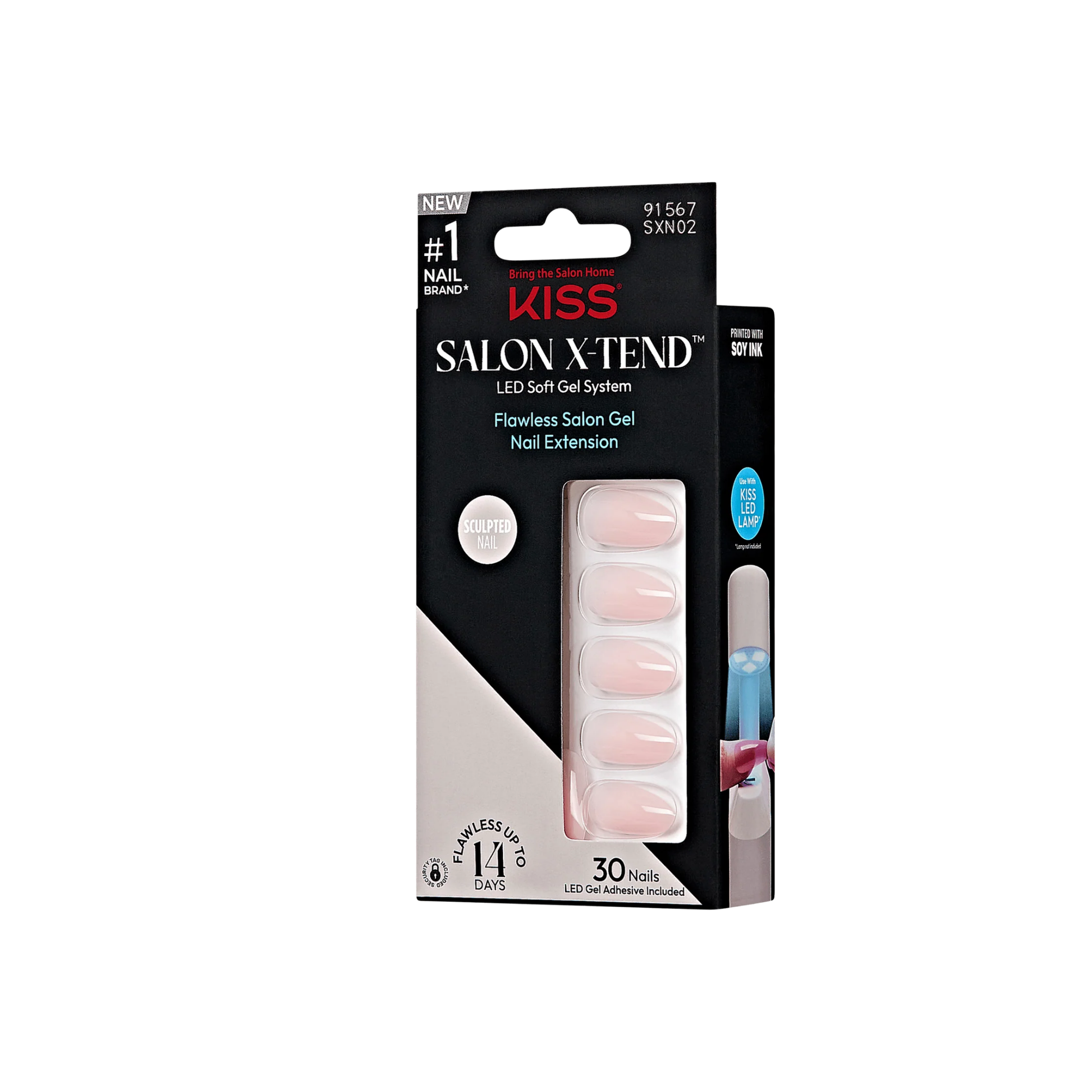 KISS Salon X-Tend Gel Extension Kit – Gloria Beige Almond Nails Packaging