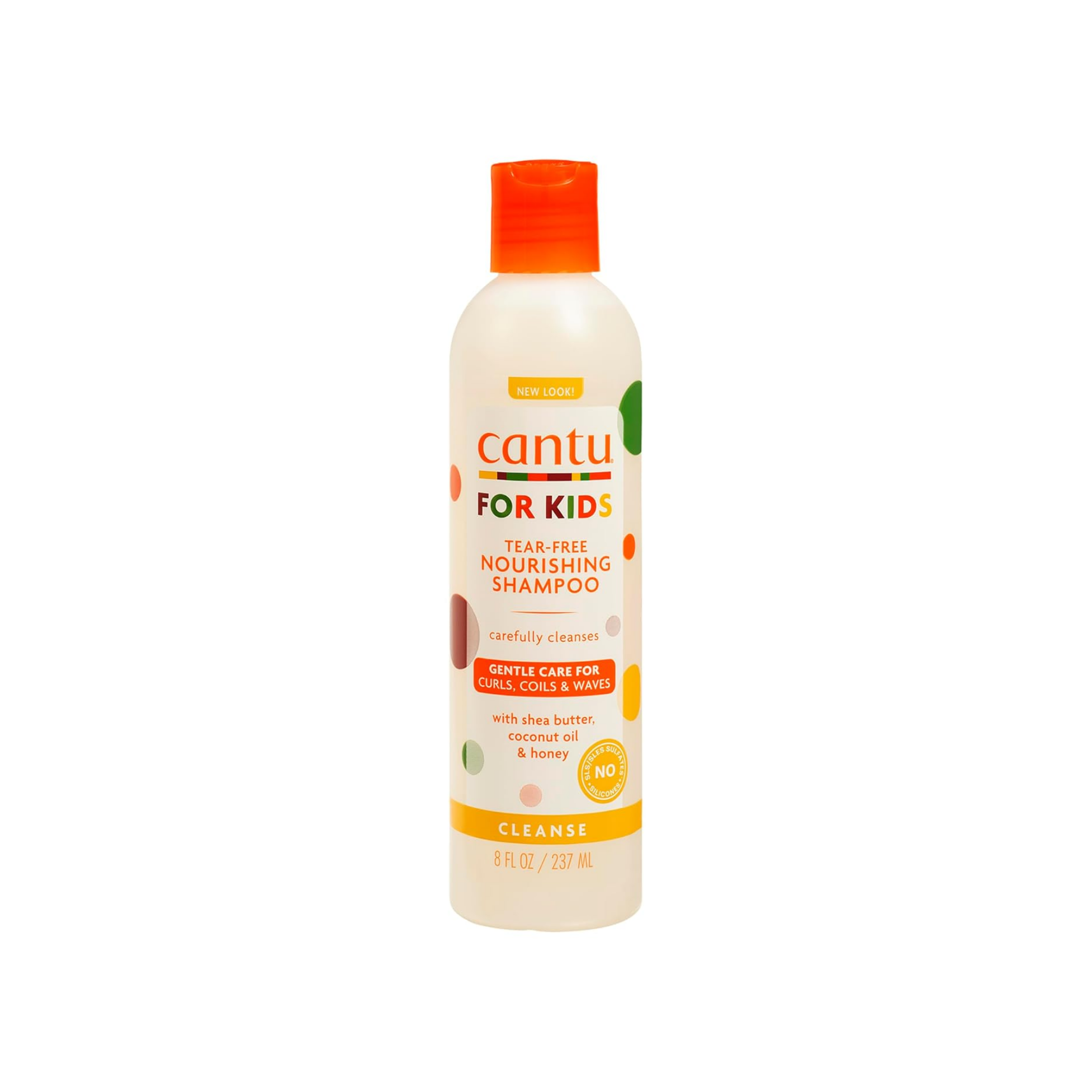 Kids coconut tear-free nourishing shampoo bottle 8 fl oz for curly and coily hair