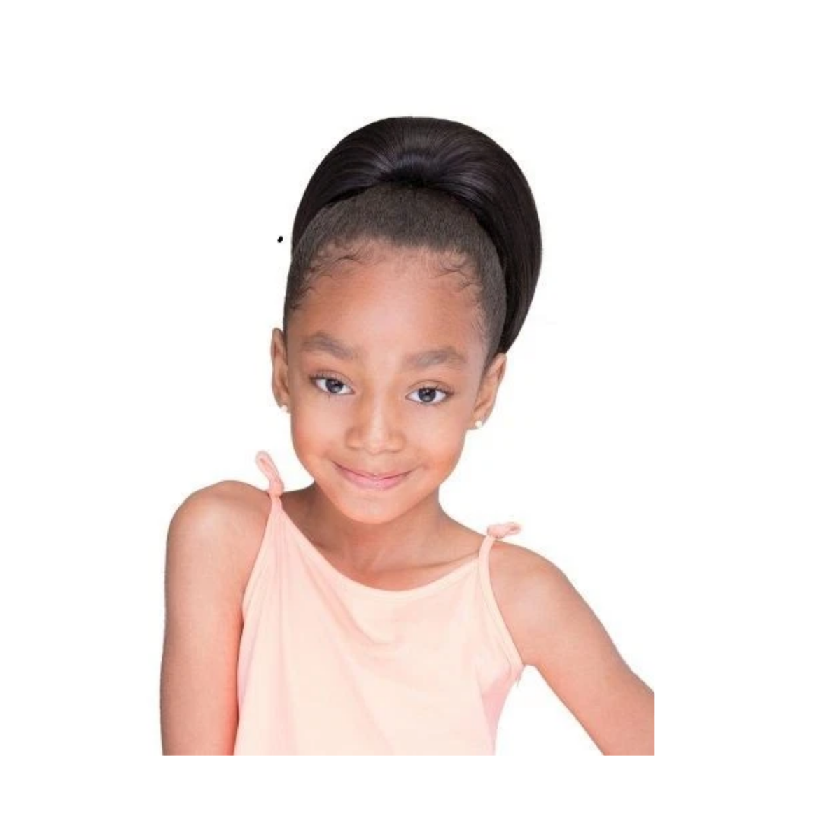 Kids yaky drawstring ponytail extension with natural texture for protective styling