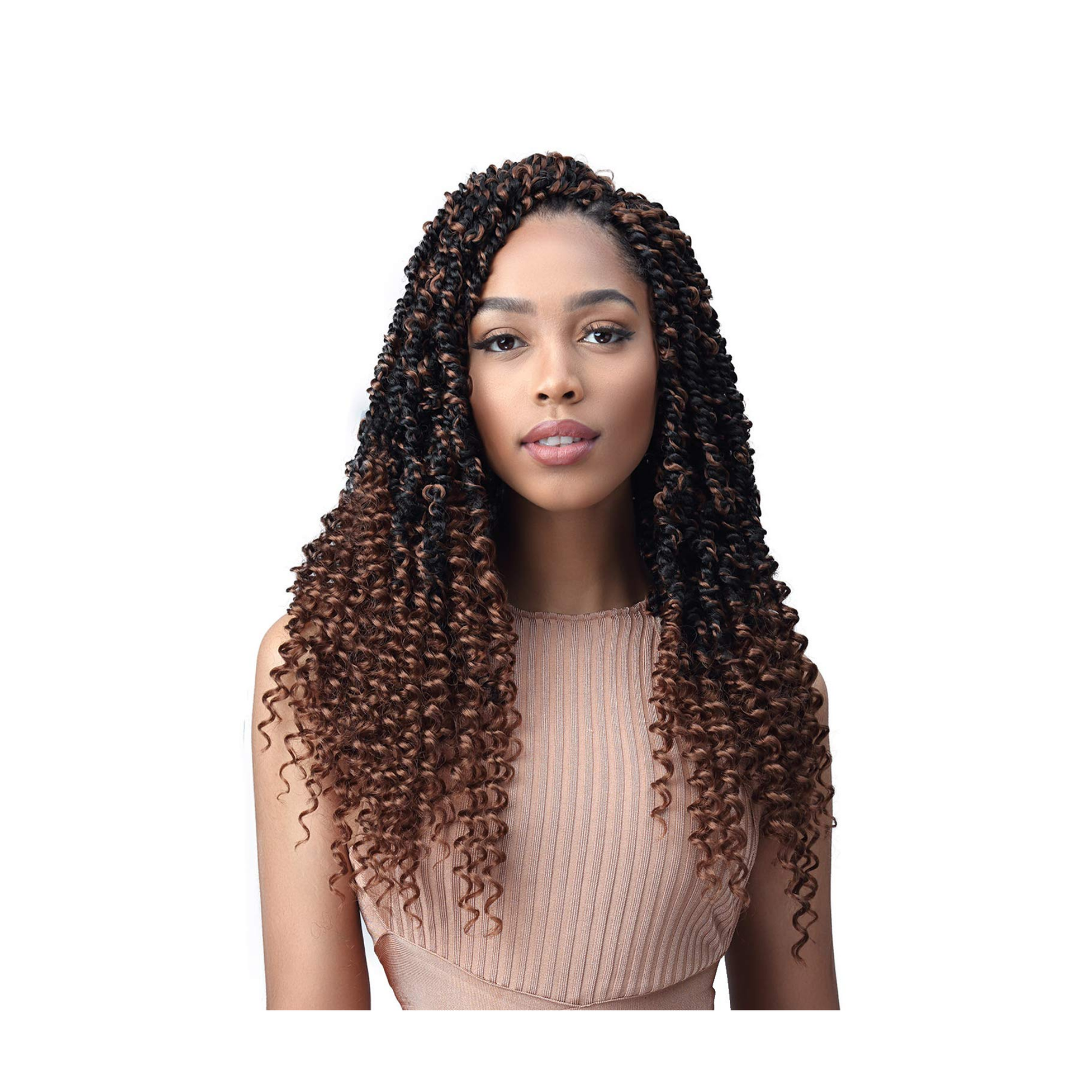 Knotless passion twist crochet braids 18 inch 2X with pre looped design and soft natural texture for protective styling