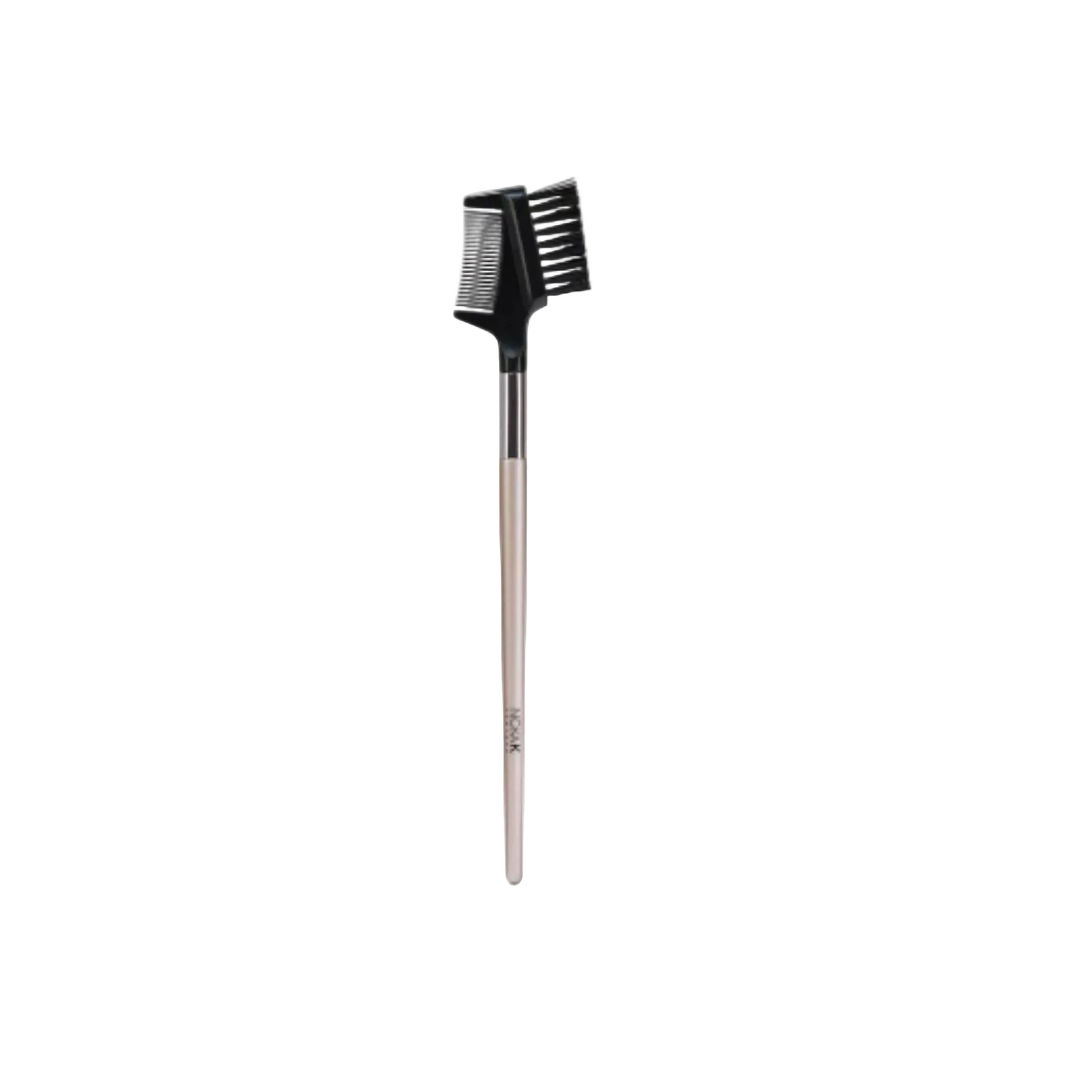 Dual-ended lash and brow comb brush for grooming eyebrows and lashes