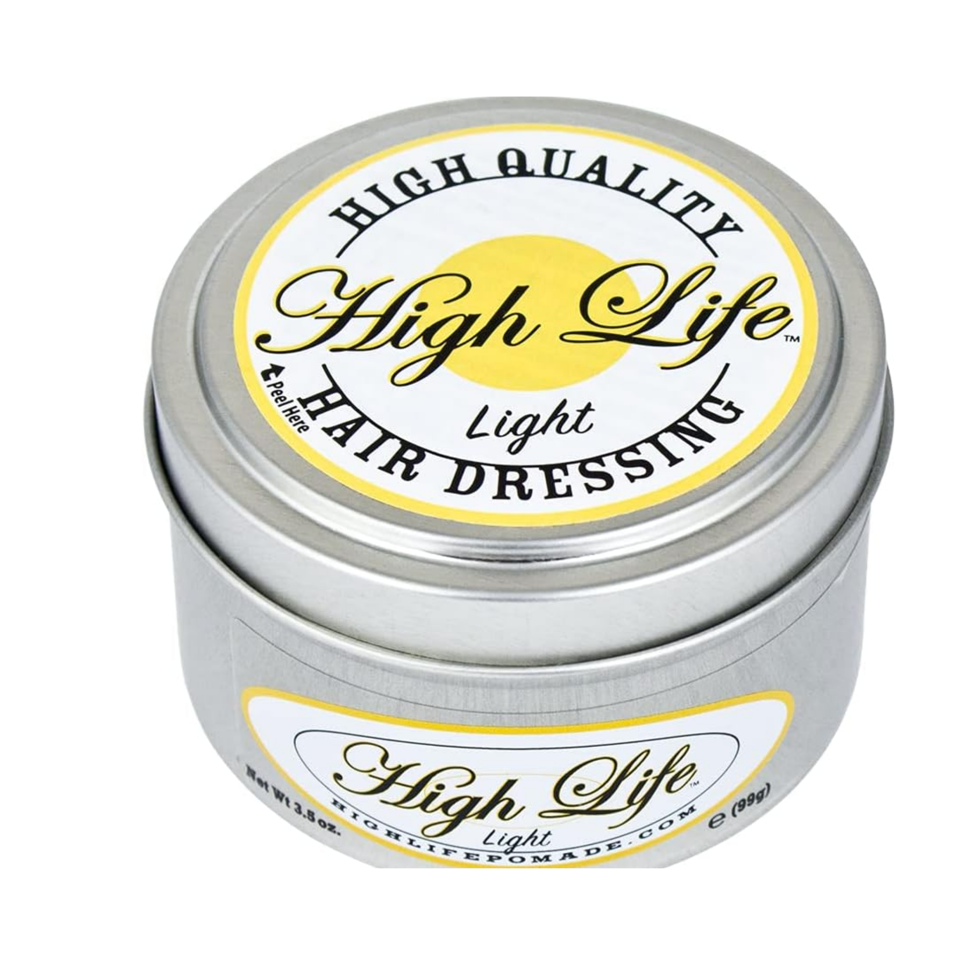 Light hair dressing pomade tin 3.5 oz for shine and light hold styling