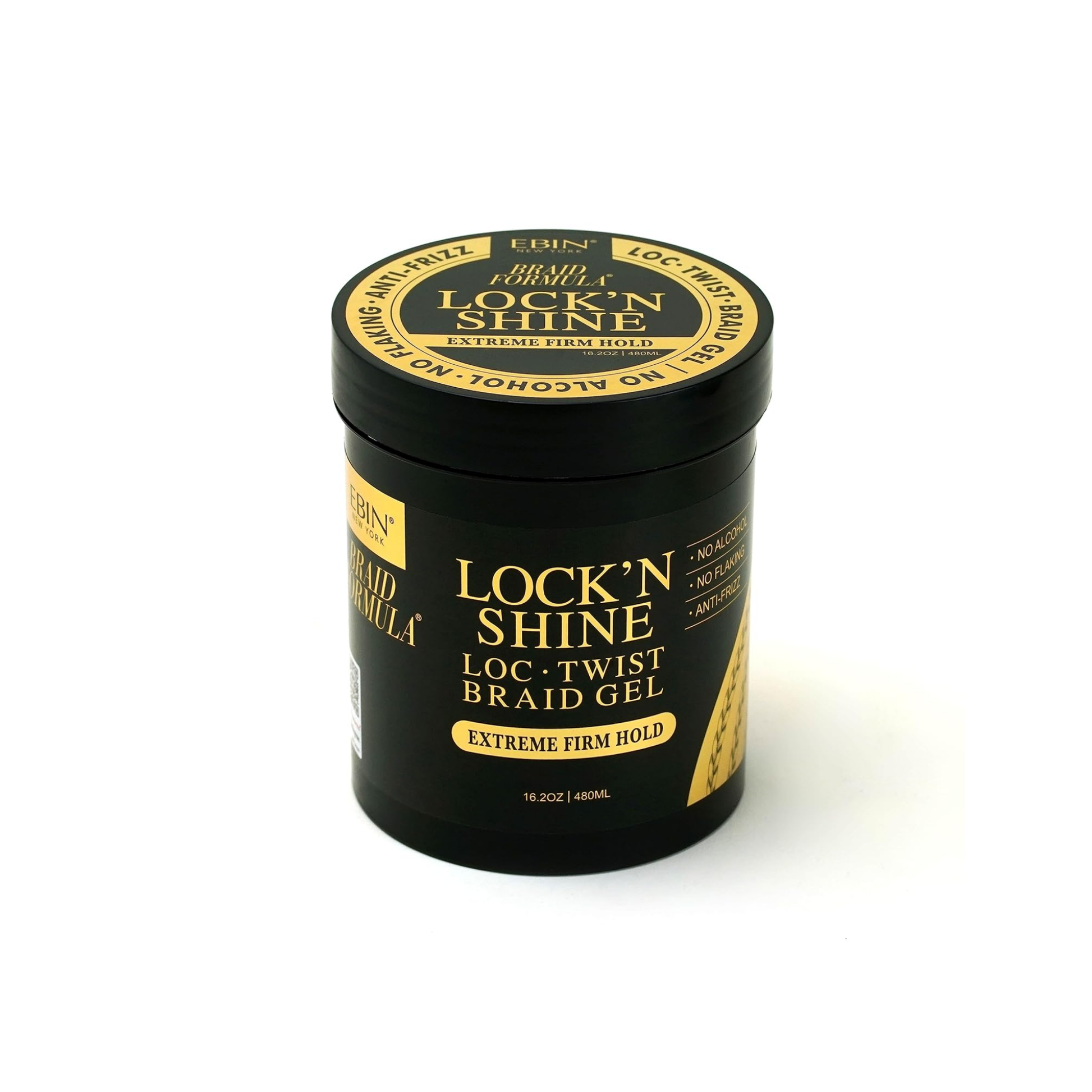  Loc and twist braid gel 16oz – extreme hold, glossy finish, alcohol-free, humidity-resistant.
