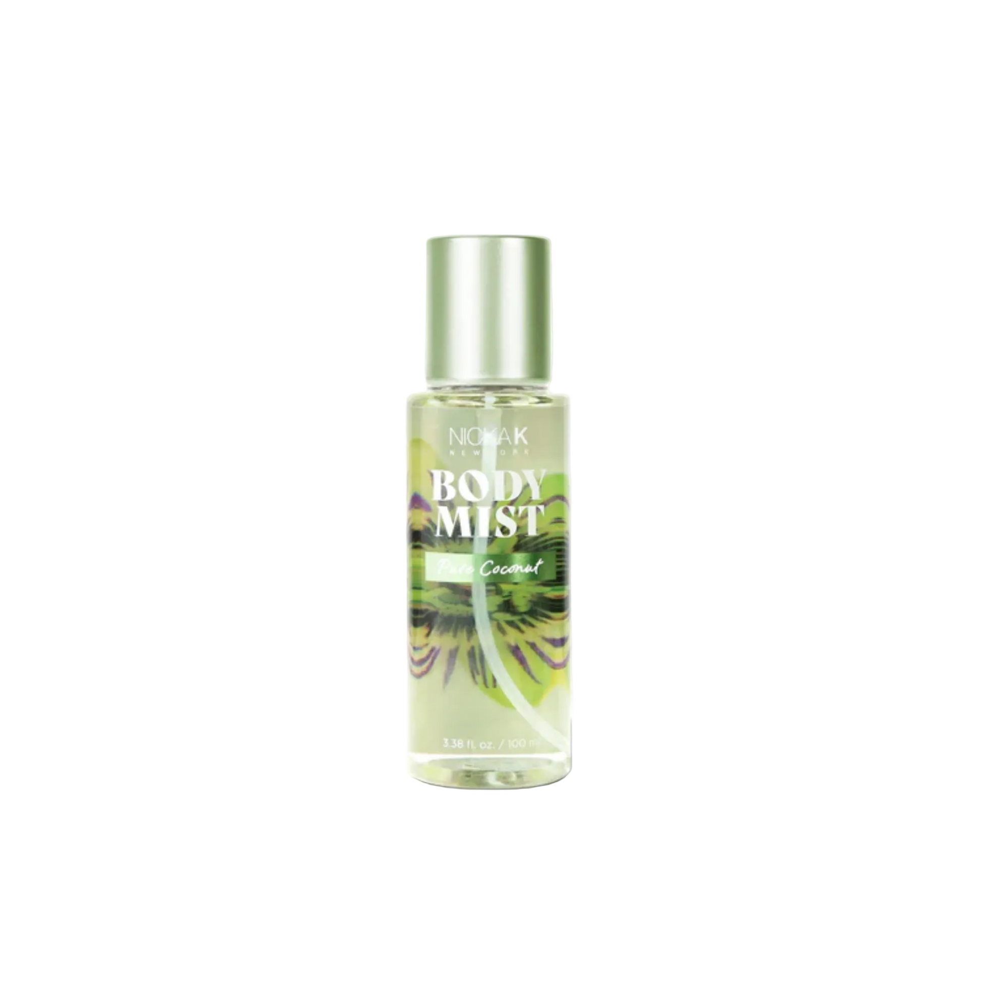 Pure Coconut tropical fragrance long-lasting body mist spray.