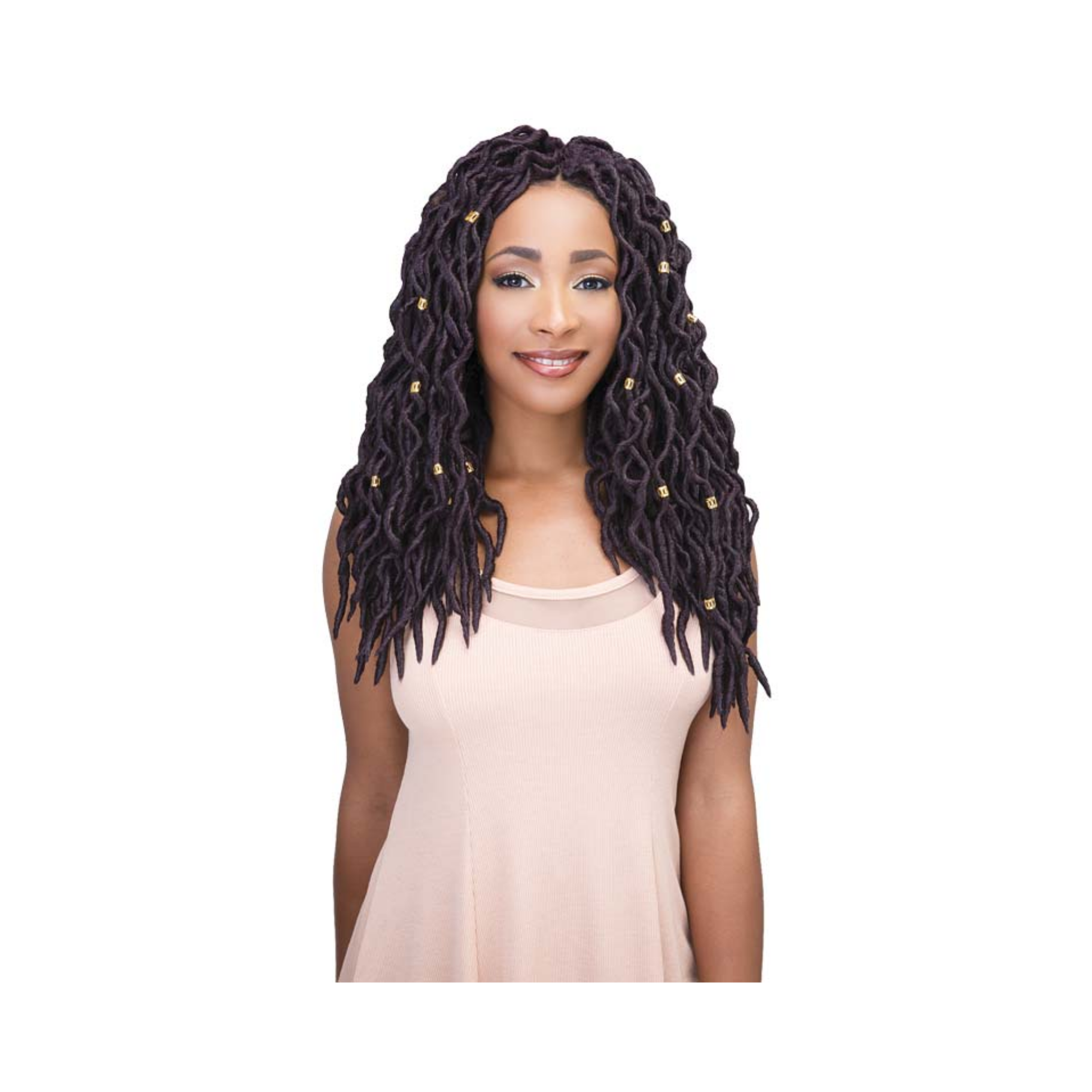 Mambo wave faux loc crochet braiding hair 2x pack for soft natural protective loc styles