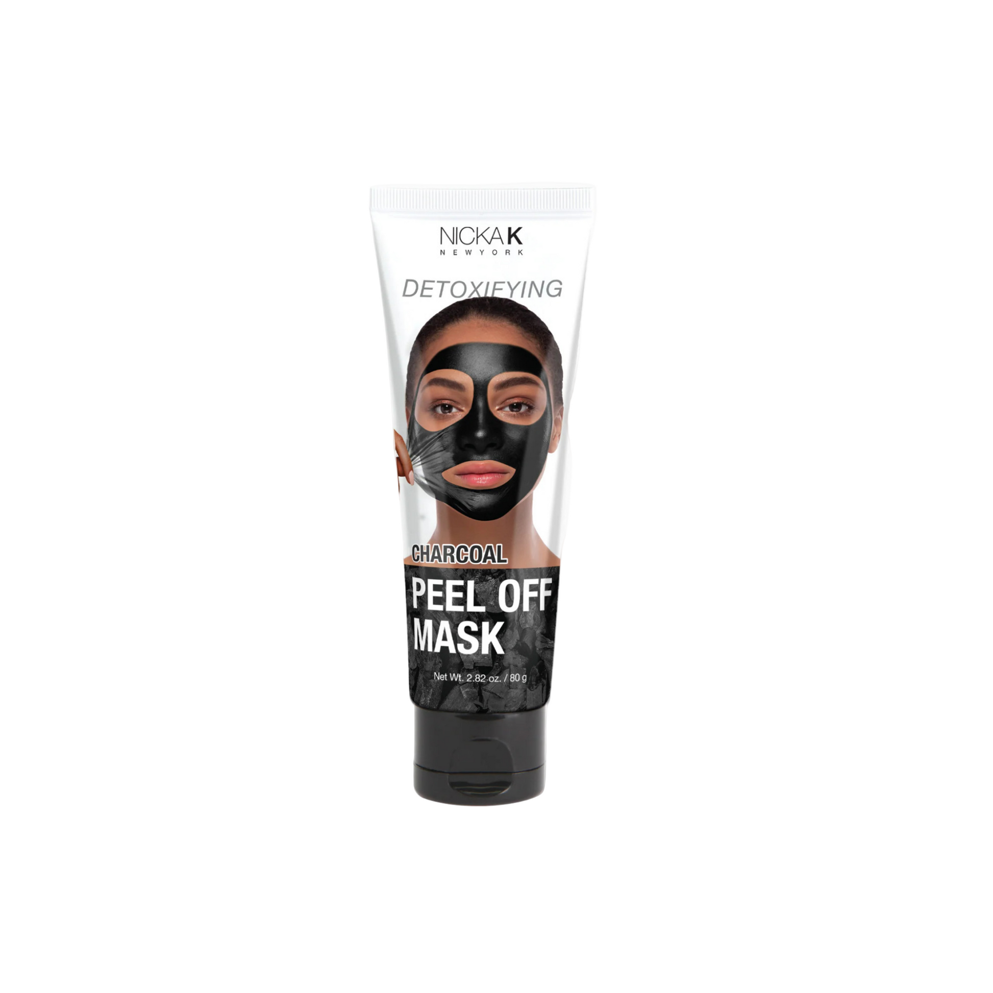 Nicka K Face Peel Off Mask (Charcoal) – purifying Charcoal peel-off mask tube, 2.82 fl oz