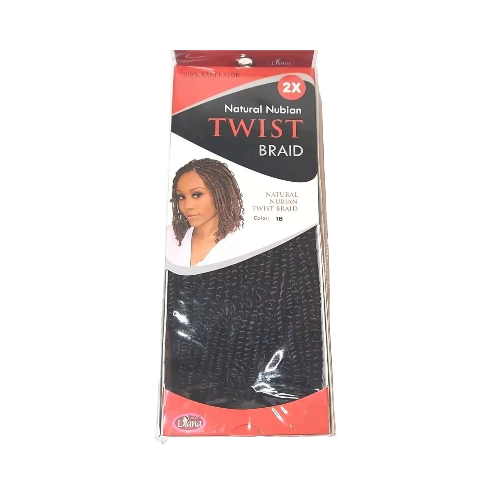 Natural nubian twist braiding hair in 1B for lightweight protective twisting