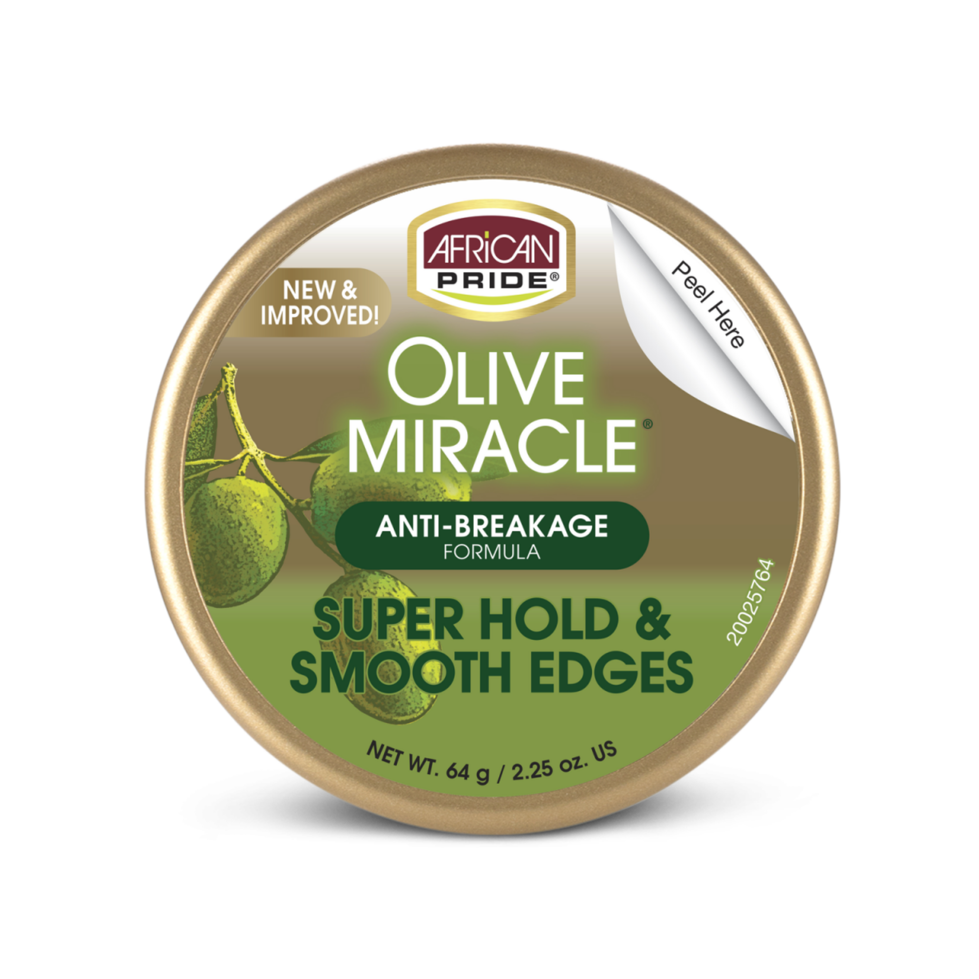 Non-greasy edge control gel with olive oil and coconut oil