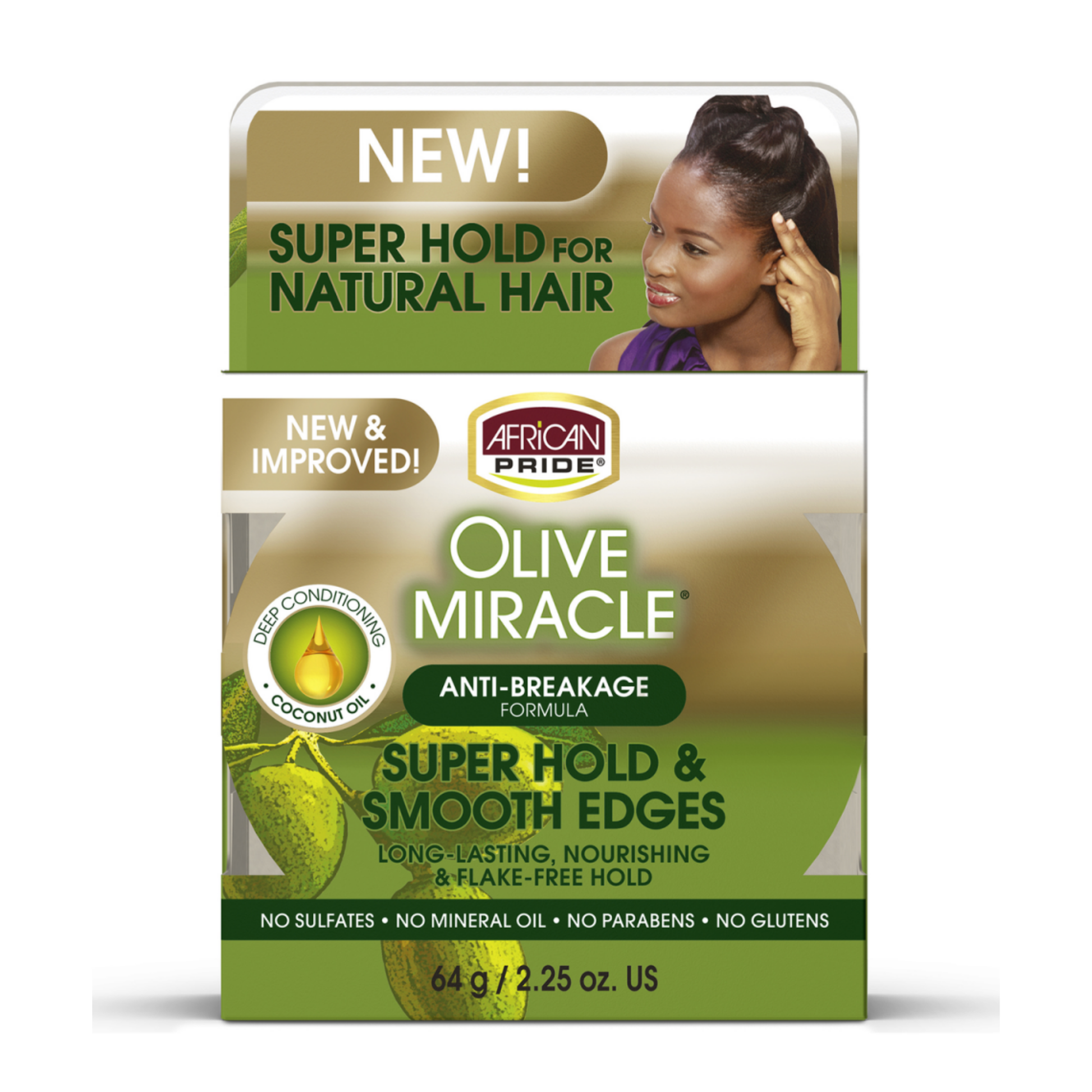 Hydrating edge gel for natural and straight hairstyles