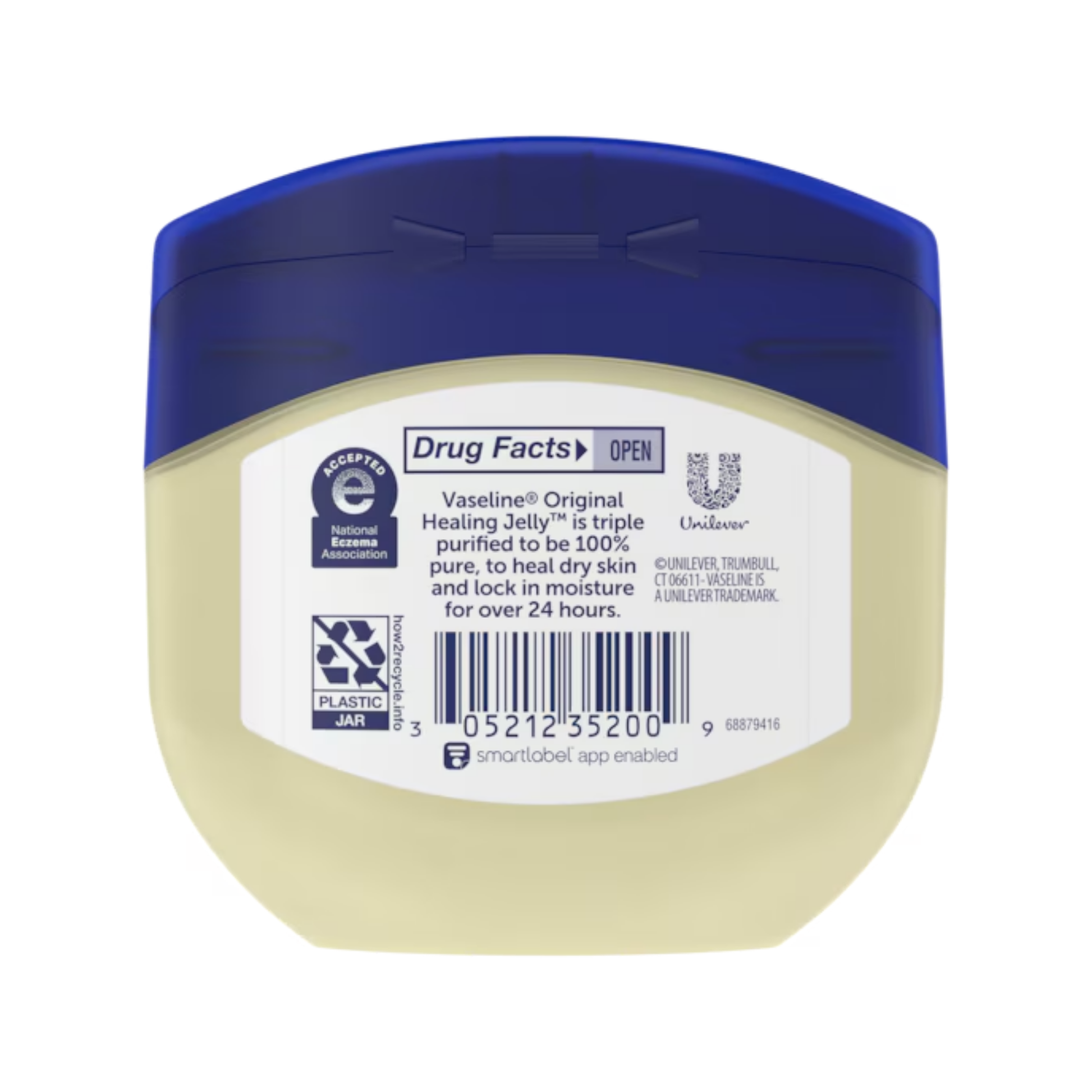 Healing petroleum jelly 7.5 oz for dry, cracked, or sensitive skin, locks in moisture for 24-hour hydration.