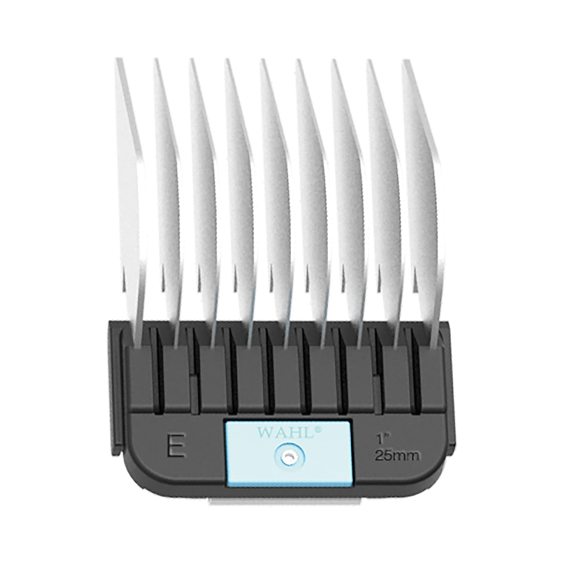 Stainless steel pet clipper guide comb size 1 inch letter E light blue plate