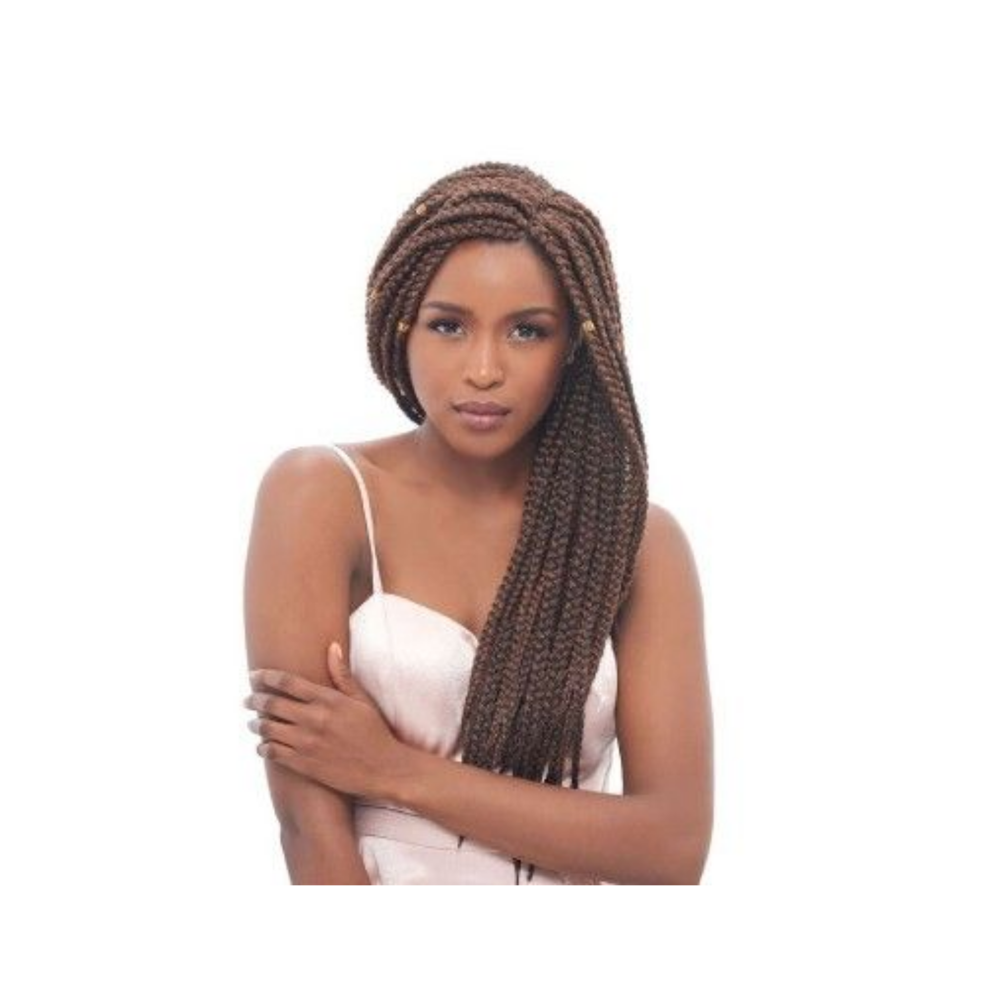 Pre looped havana box crochet braids 24 inch lightweight synthetic hair for protective braiding styles
