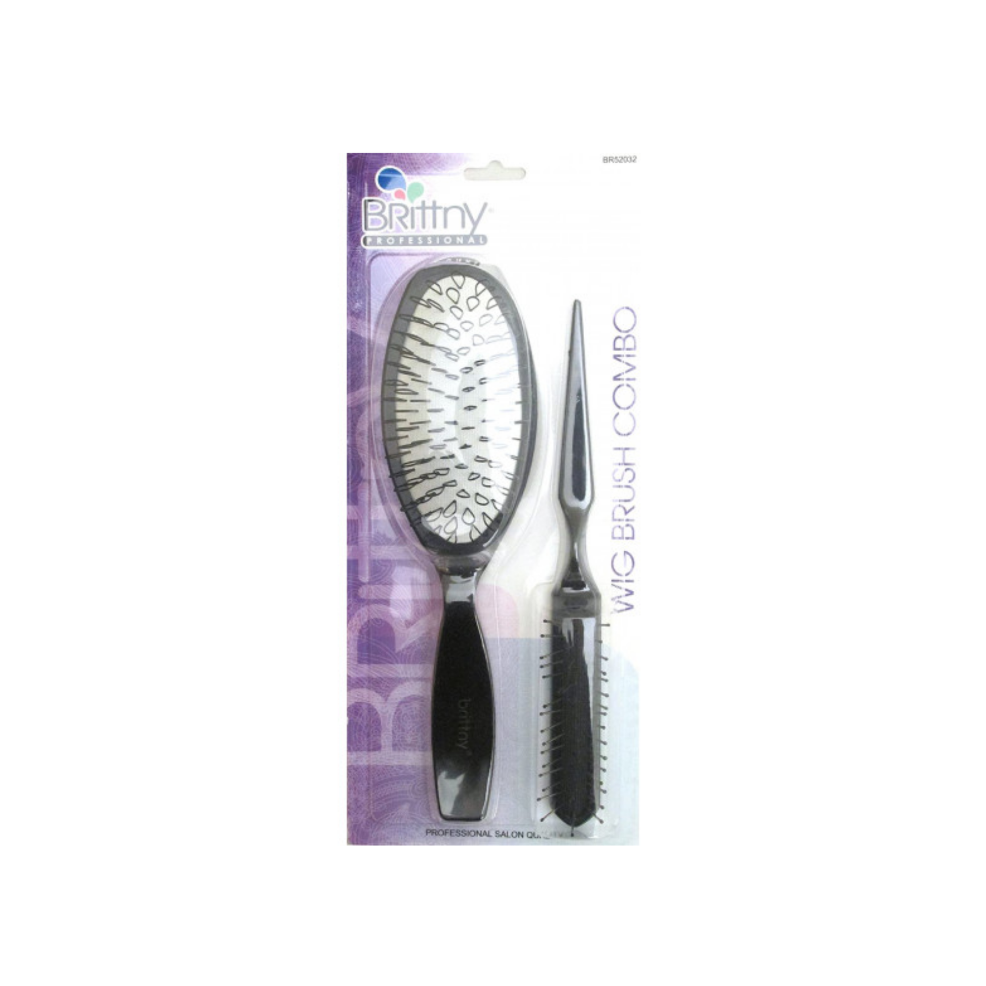 Professional wig brush and comb set for gentle detangling and daily wig styling