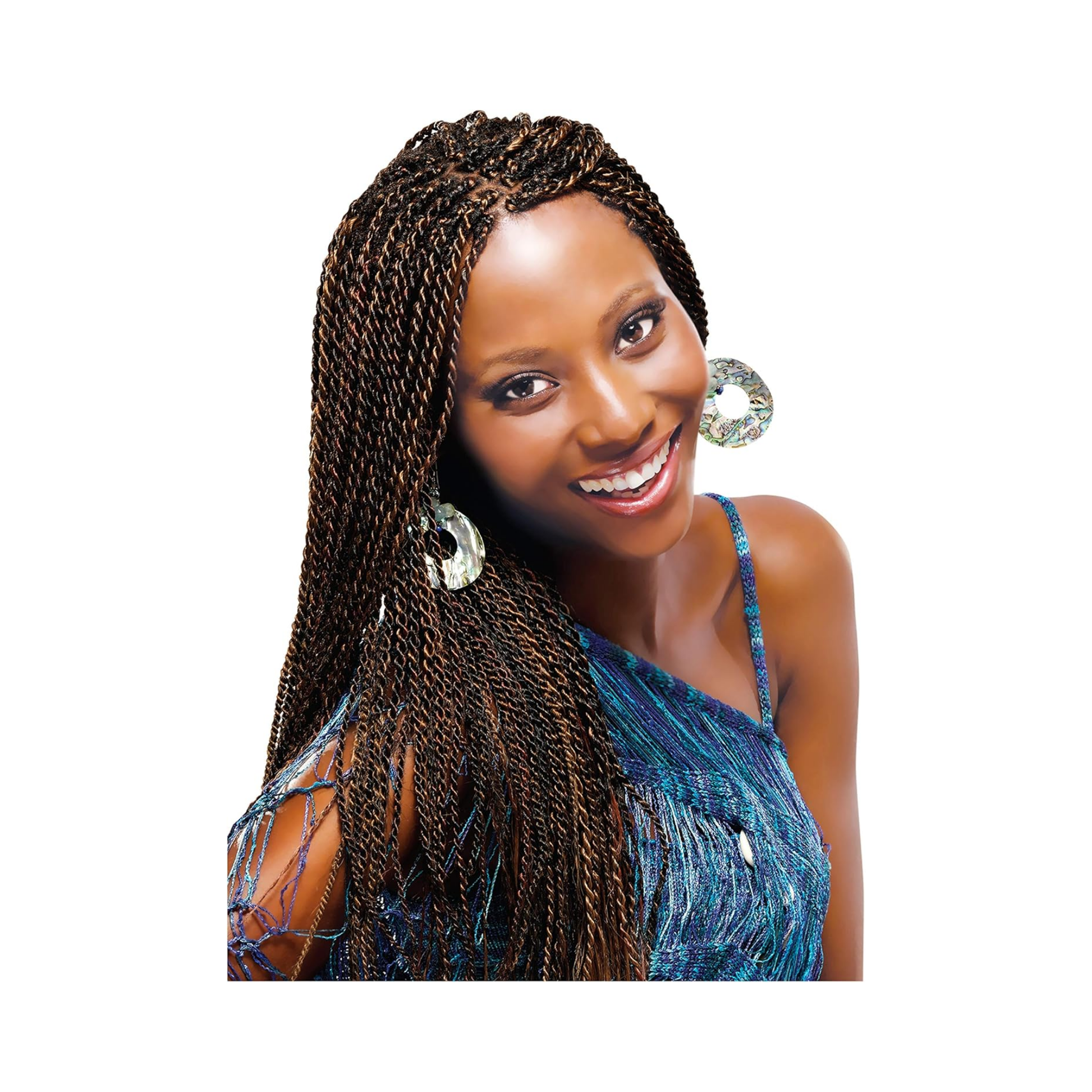 Pre-stretched kanekalon braiding hair 48 inch with layered ends for easy protective braids