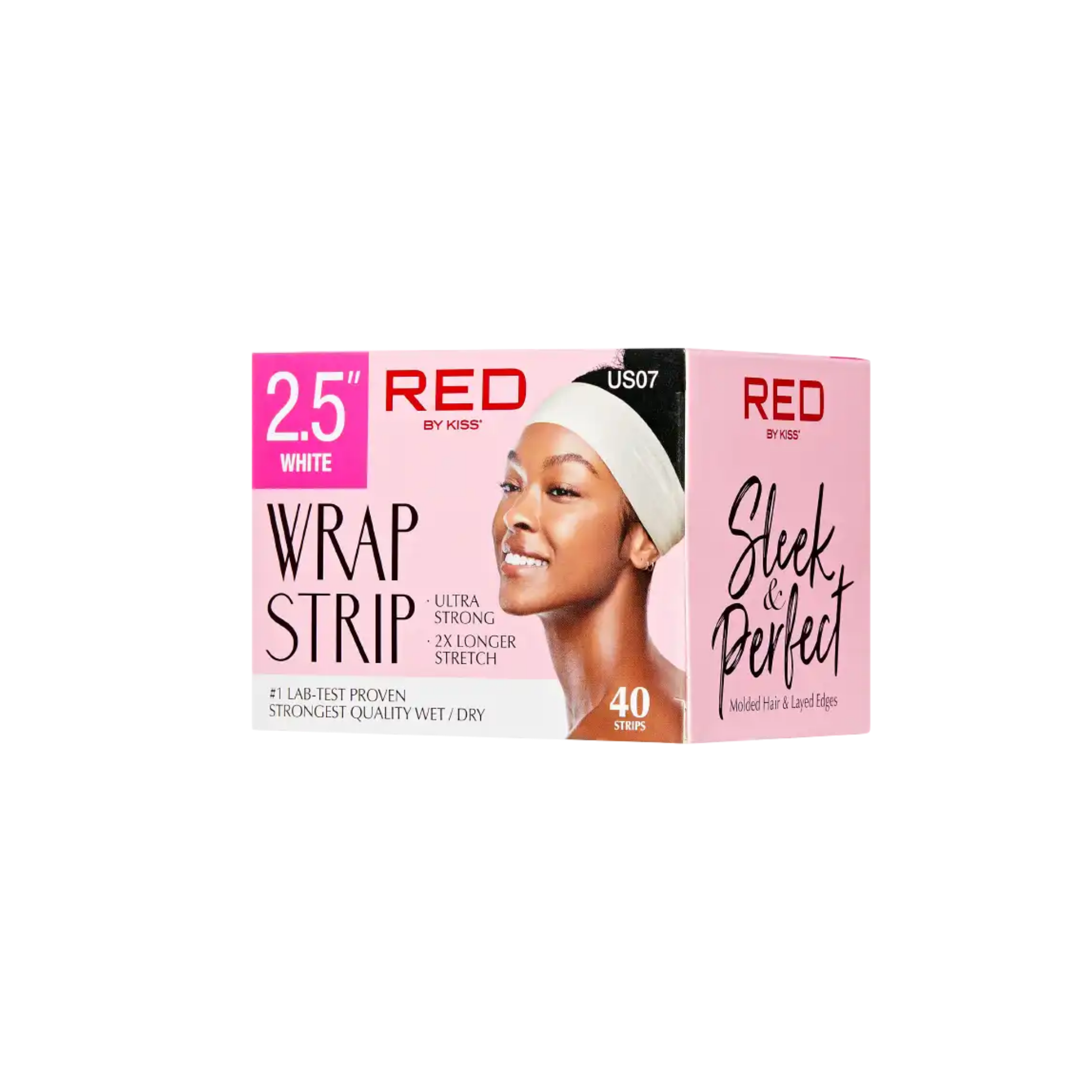 RED by Kiss 2.5 inch White Wrap Strips ultra-strong 2X stretch for wet or dry hair